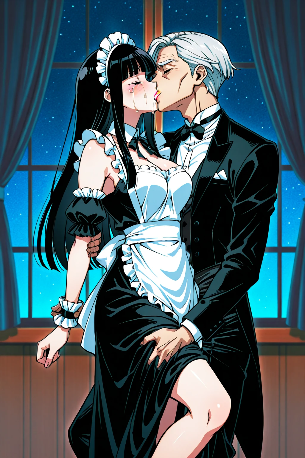 Gomez Addams(he had been brainwashing by his son Pugsley Addams, crossdressing , bride of his son Pugsley Addams, wear sexy lingerie,has first night sex with his son Pugsley Addams ,)