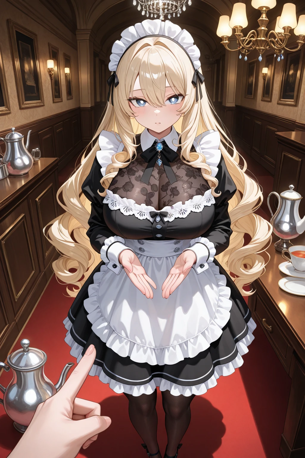 Magazine cover(masterpiece, best quality:1.2),Maid,(((The eyes are delicate)))Whole body wet((Maid衣服))Socks,Wet floor(8K)(HD)