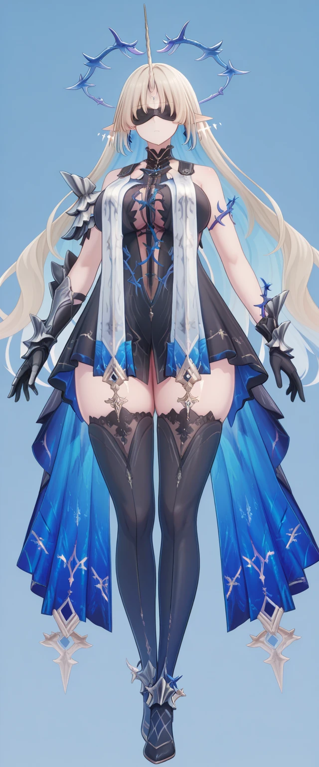 (white hair ),白色long hair,close up,dream world,Elf mature, 银白色long hair,long hair,tear nevus,earrings,(red lips,earrings),necklace,a pair of bracelets,Sling blue hip skirt,humanoid, paris bar background, her skin white, fair complexion,blue eyes,白色long hair, Two long black stocking legs,High heel,black legs,,tattoo