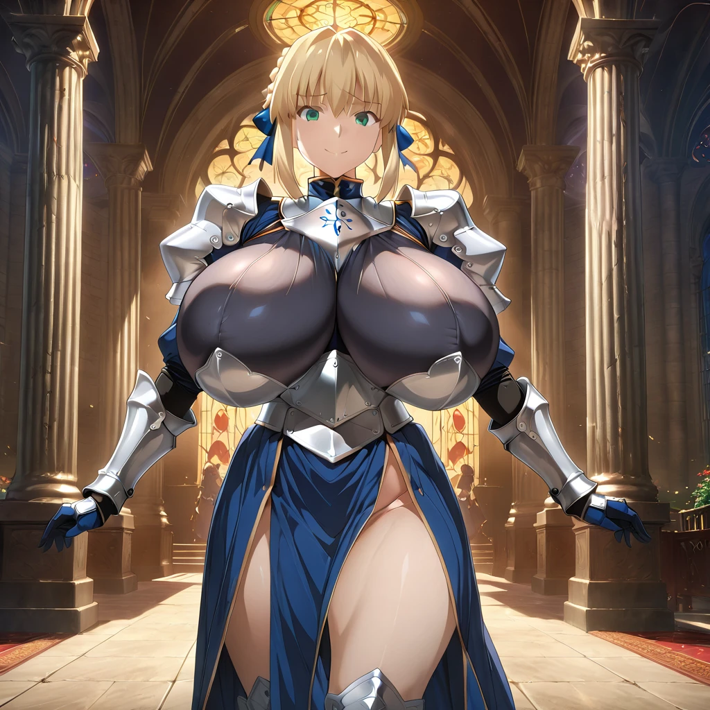 ((female knight)), blonde, ((mature woman)), (26 years old), (huge breasts), nice hips, voluptuous, detailed skin, ((SHARP detail perfect face)), (skimpy clothes), ((thong)), ((seducing viewer)), ((masterpiece)), best quality, (SHARP details), 4k,