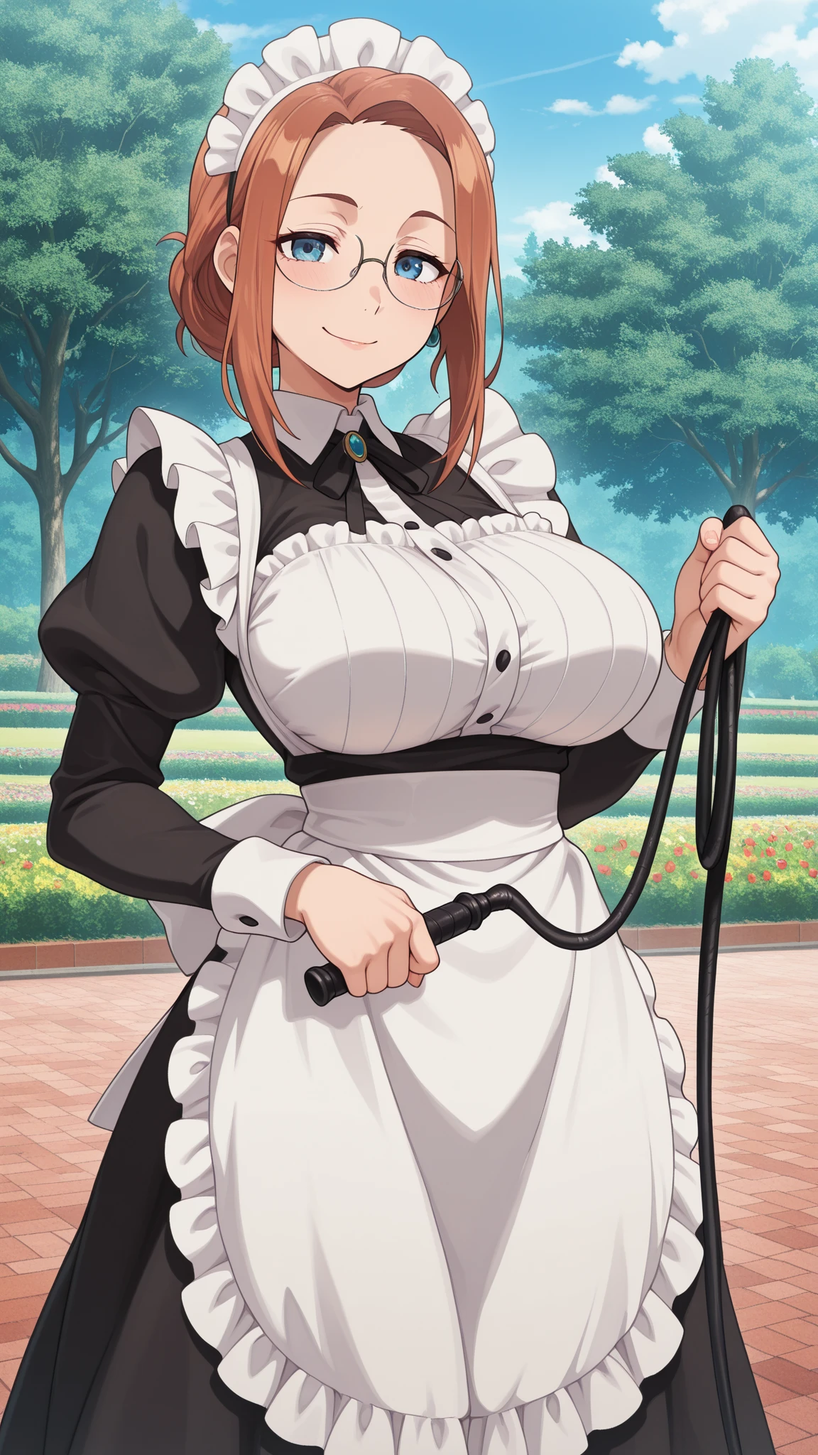 showing her big tits