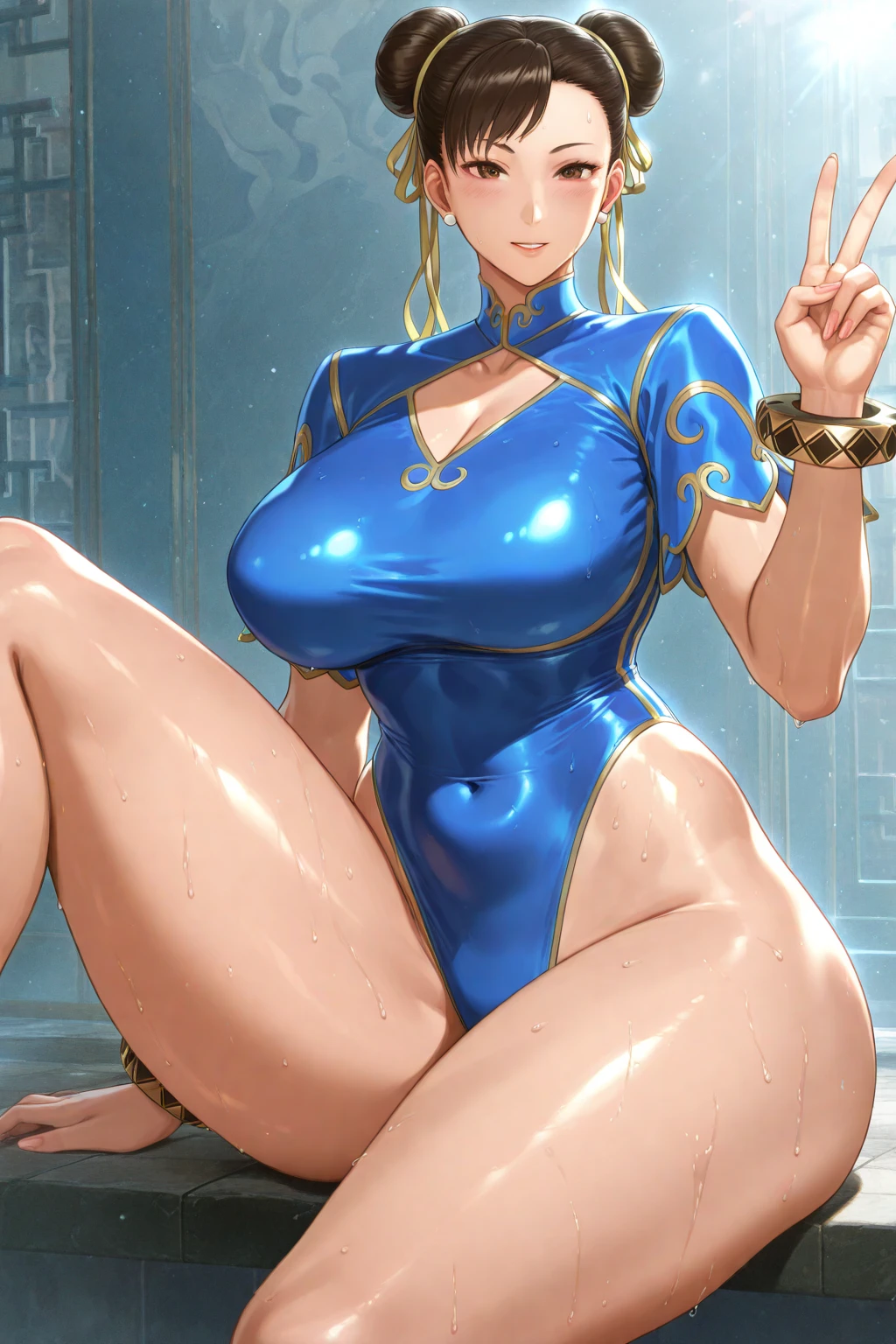 masterpiece, ultra realistic, 32k, extremely detailed CG unity 8k wallpaper, best quality
(masterpiece, best quality, highres, high resolution:1.2), extremely detailed, realistic, intricate details, 1girl, solo, orgasmic facial expression, beautiful face, ((clothes lift)), (armpit) (thick thighs, wide hips), (cinematic lighting, sunlight, volumetric), looking at viewer, facing viewer, from front, cowboy shot, (masterpiece,best quality:1.5), (nsfw:1.3), (much urine on vagina:1.2), (gigantic breasts:1.3), (breast grab), lying spread legs, lay, (vaginal:1.2), hair let down, (mud on body, mud on vagina:1.3), sex, Yamanaka ino, necklace , wearing white clothes, (detached sleeves), squatting ,shy smile, armpit,