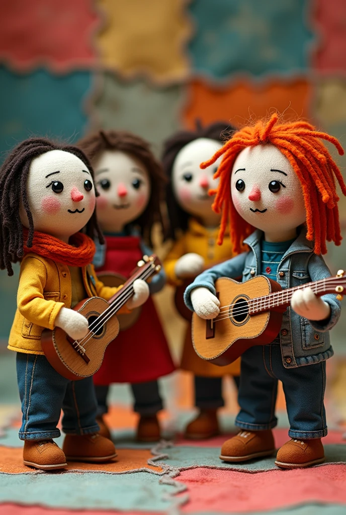 five girls playing accordions