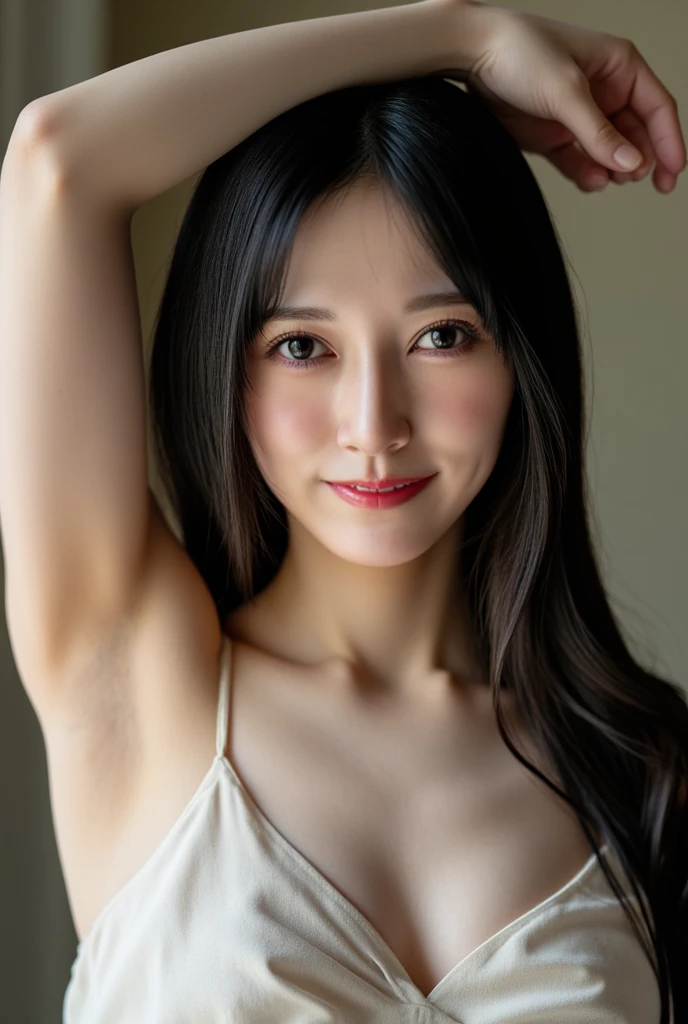 ((top-quality、in 8K、​masterpiece:1.3))、Detail Women:1.3、(Medium Hair、Slender big:1.3)、ultra -detail、Raw photography、(((barechested)))、(((Naked upper class woman)))、lips are pink、not smiling、Front image、Gray screen background、((Upper body naked))、