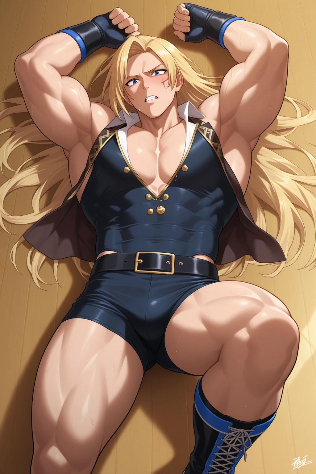(solo:1.2),1boy, allmight, antenna hair, smile, day, beach, beautiful background, people in the streets, bokeh,
professional, sharp, natural lighting, (masterpiece:1.2), realistic, extremely detailed, intricate details, absurdres, 4k, 8k, hdr, highres, anime, manga, (big bulge in sexy thong lingerie:1.2), (lingerie bra:1.2), (lingerie lace:1.2), (lingerie see through:1.2), spread legs, squatting, (from below:1.2), erection nipples