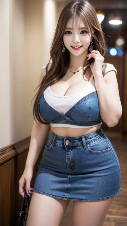 best quality, ultra high res, (photorealistic:1.4), 8k resolution, (random hair:1.3), (realistic hair:1.2), (Japanes girl:1.2), (realistic eyes:1.2), (beauty face:1.3), white glowing skin, (Lace Bralette Top, long Levi’s jeans, sneaker), (huge breasts:1.25), huge tits, cleavage, thick thighs, large ass, wide hips, curvy, busty, hourglass figure, 1girl, solo, taking a selfie, (public street background:1.2), (long black hair),