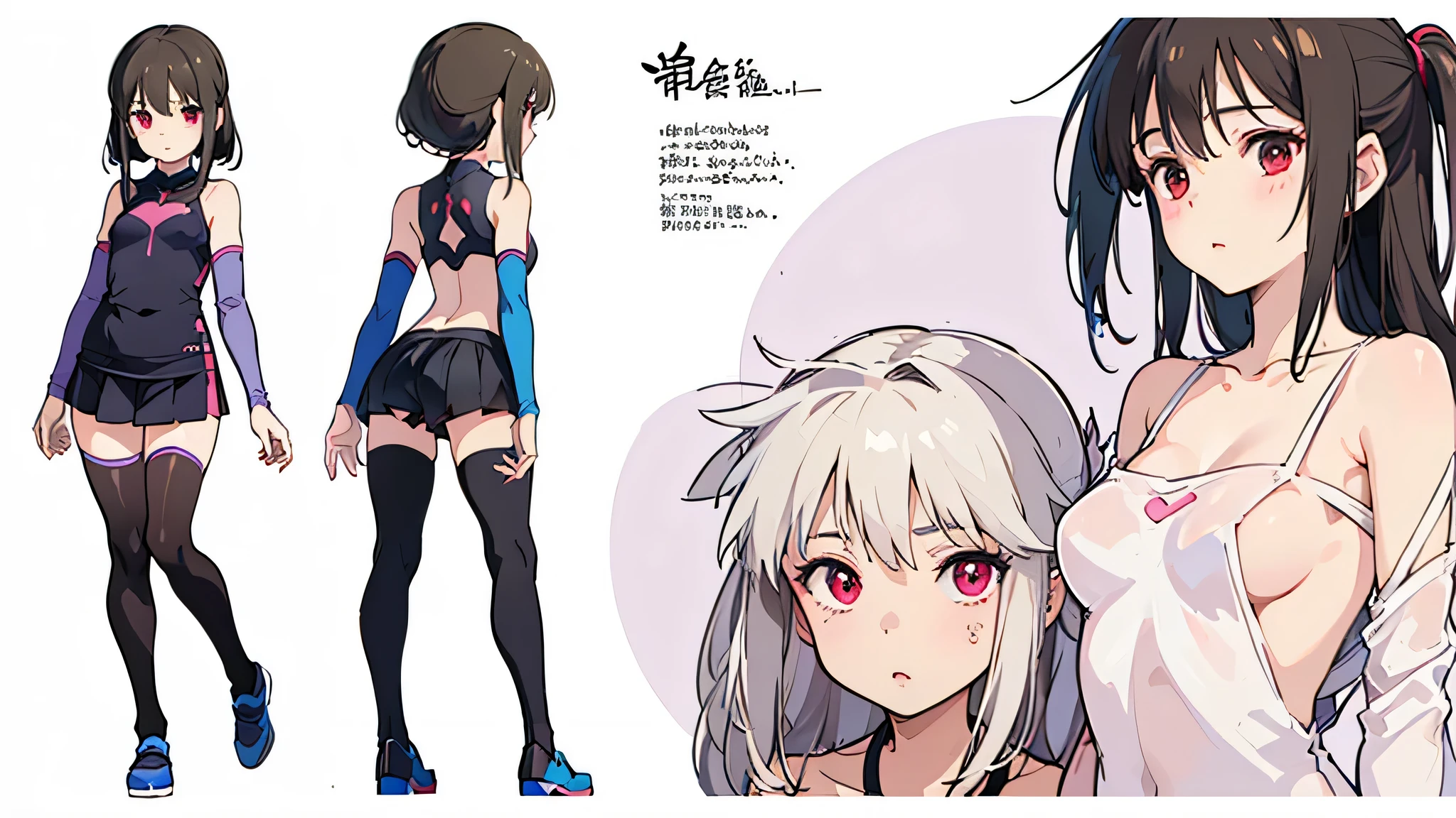 ,look at viewer,neutral posture,character chart,arms at sides,tachi-e,standing,full body,concept art,white background,simple background,anime,1girl,solo,masterpiece,Awards,high quality,High resolution,HD,4K,8K,high quality,bikini