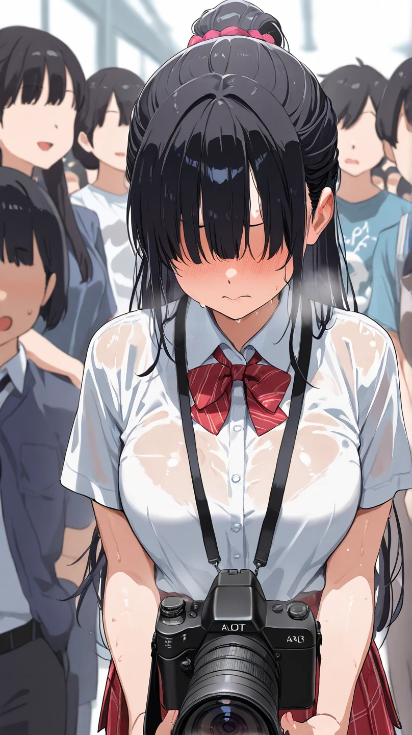 A duo consisting of a 33-year-old female teacher and a 10-year-old girl、Be surrounded by crowds、The woman has a frightened expression、Nipples、Boy touches woman、Orgy、lecture