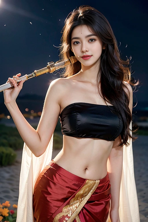 Amidst the logo, there is a figure of a beautiful woman with long wavy hair dancing in the wind. Yet, her face displays a grievous expression, with sharp, piercing eyes and tightly sealed lips. This woman possesses wings symbolizing strength and ferocity, but also an organic mechanical hue of black and red, representing the fusion of technology and nature.
Behind the woman, the silhouette of a katana sword pierces the sky, embodying courage and mastery in combat. The hilt of the sword bears the head of a serpent and a tiger, amplifying the aura of power and passion.
A golden ring encircled the entire image,