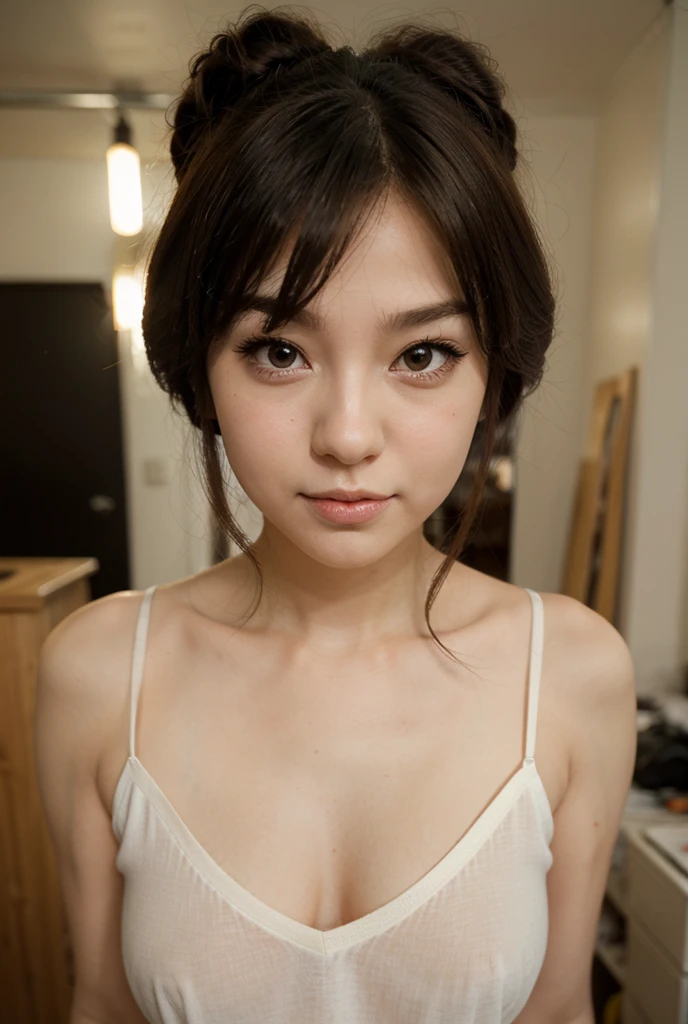(((NAKED))), Spread, ((SLEEPING FEMBOY)), (((SAD FACE EXPRESSION:1.1)), ((NECK LACE)), ((GOTHIC EYELASHES & LIPS)), ((LIPS)), ((boy very shorthaircut)), adorable, 1 girl, (face to face), 10 years old, baby face, happy, half body portrait, (face details: 1), (eye details: 1), ((tiny breasts)). ((Lace V-neck ice silk suspender nightdress)), ((net stockings)), lingerie ((red lips)), lie down (((PINK NAKED)))