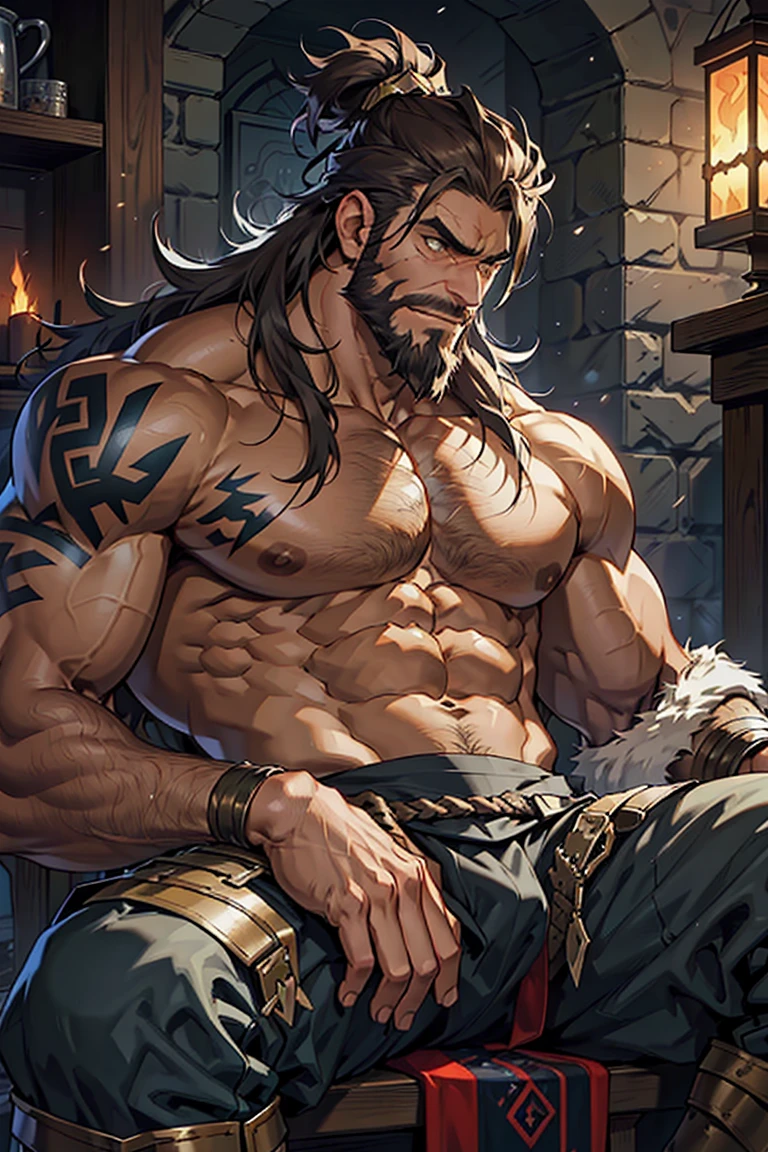 (masterpiece),(highres),(intricate details:1.4),extremely detailed,(illustration:1.2),8k,photorealistic,exquisite,(a great war:1.6),aged,elder male lion ,muscular,(warrior :1.7),(being killed by enemies:1.9),manhood,long hair,long white beard,scar,(badly damaged),(sacrifice),hurt,broken body ,(bulging ??????:1.8),(homosexual),(????? upper body:1.7),(a serene face:1.9)