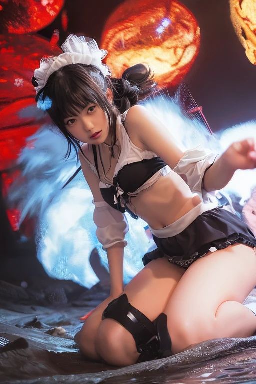 Female succubus，Female succubus，Female succubus，Glow，nakeness，seductiv，Lori huge breasts cleavage，Anime，huge tit，pink areolae，cleavage，pornography，binding，Superskirt，with her mouth open，mouth drool，shackle，Knelt，femdom，Collar，yoke，adolable，obedient，Impeccable，8K，big breast