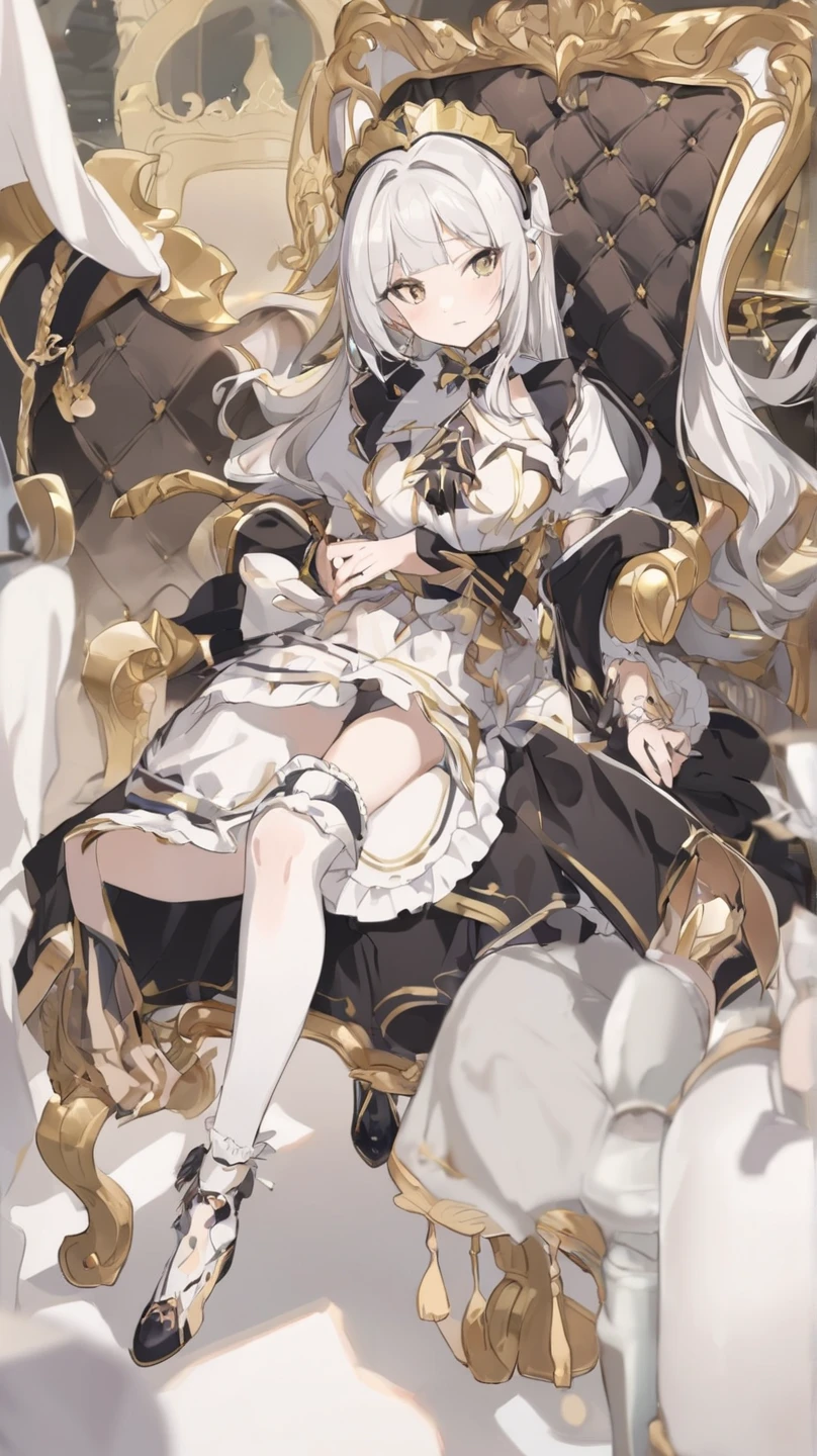((best quality)), Suit，desert，Jewelry Packaging)),((1 Obese girl，At the bank counter))，Lots of luxurious decorations，a lot of money，Dollar，money，From the sole，With eyes closed，Sleep lying down，Cross your legs，Bright blonde hair，Luxurious details everywhere，Platform shoes，((Gloves))，（Nikolai Fehin），( Fisher, )，bank