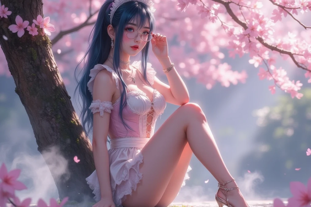 [Detailed illustrations, art based on extremely ideal anatomy, very detailed and detailed drawings, slow and delicate lines, realistic texture expression],(((Color tressed lines)),(Artwork with outstanding craftsmanship),(Park background),[HENTAI anime Girl Japanese Pretty 14 years old Skinny] Light pink hair ((Magical Girl)),((桜花) Floral headband) Low-rise shorts (Short cape (Off-shoulder: 0.5)) (Lace ruffled ribbon) (Lace ruffled ribbon) (Labed boots: 0.4),((Silk fabric:0.4))),Transparency (Soft ambient light: 0.6) Gravure,((Fine and beautiful skin expression (transparency))),(Perfect and beautiful face,Realistic face details),(Perfect eyes (Realistic pupil details ( Beautiful iris drawn in detail) (sharp pupils))),(Perfectly proportioned proportions)),(Design built to a high level,((Advanced structural understanding)),Ideal color coordination),((Complex decoration (Ultra-dense detail))),(Detail,High definition),[Ultra-precision detail,HighQuality,High Resolution,(Multilayer texture))],(( Accurate simulation of the interaction between light and material, understanding of air flow, mechanically correct expression))), ((visual art with a sense of narrative)).