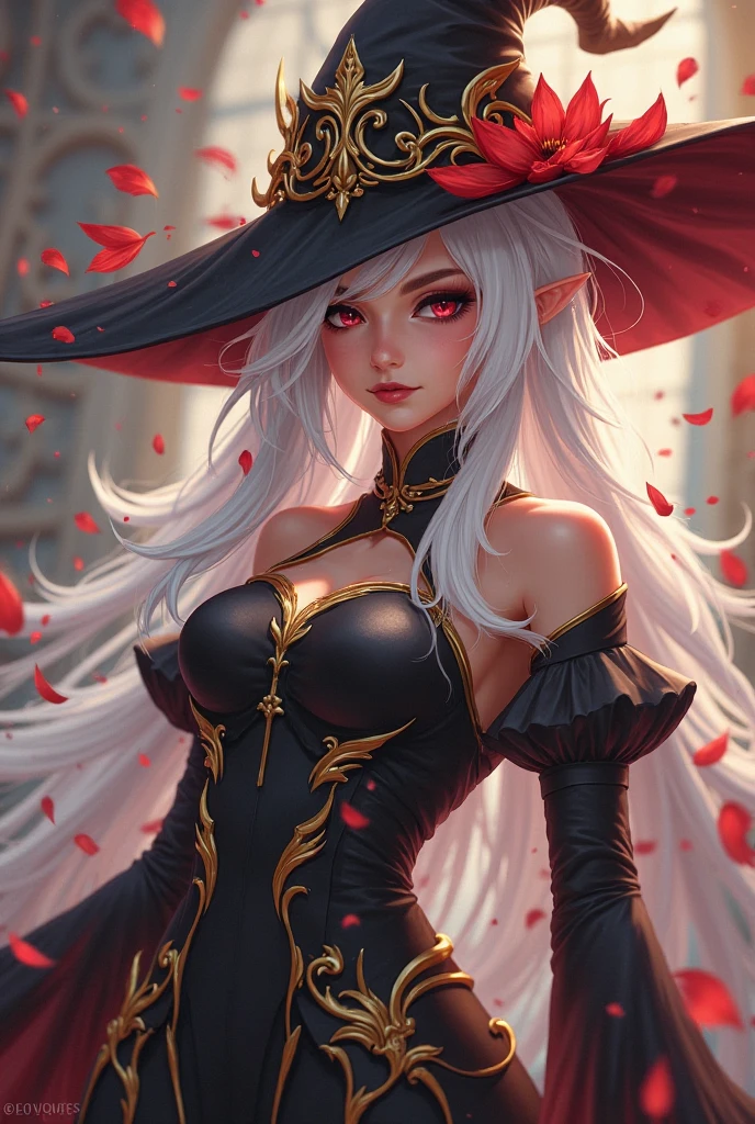 futanari fuck girl, sex pose, fucking pose, kissing, (masterpiece, best quality:1.4), absurdres, highres, ultra detailed, beautiful, (witch), (perfect face, detailed face, beautiful:1.3),(natural breasts, cleavage), collarbone, fingerless gloves, gloves,spaghetti strap top, black pencil skirt, tight, over the knee skirt, hat, elegant witch outfit, thighhighs, thick thighs, thighs, multiple belts, More detailed 8K.motor irreal:1.4,UHD,La mejor calidad:1.4, fotorrealista:1.4, textura de la piel:1.4, obra maestra:1.8,obra-prima, mejor calidad,objeto Objeto], (detailed face features:1.3),(manos detailed)