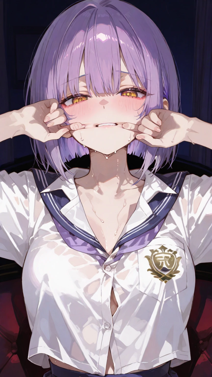 NSFW,Hololive,Towa Tokoyami,baby doll,Are standing,leaning forward,Holding hands,（Ahegao:2）,Cumming face,Sweat,1 male,have sex,Towa Tokoyamiが後ろから男性にちんこを挿入される,background:BAR,4K