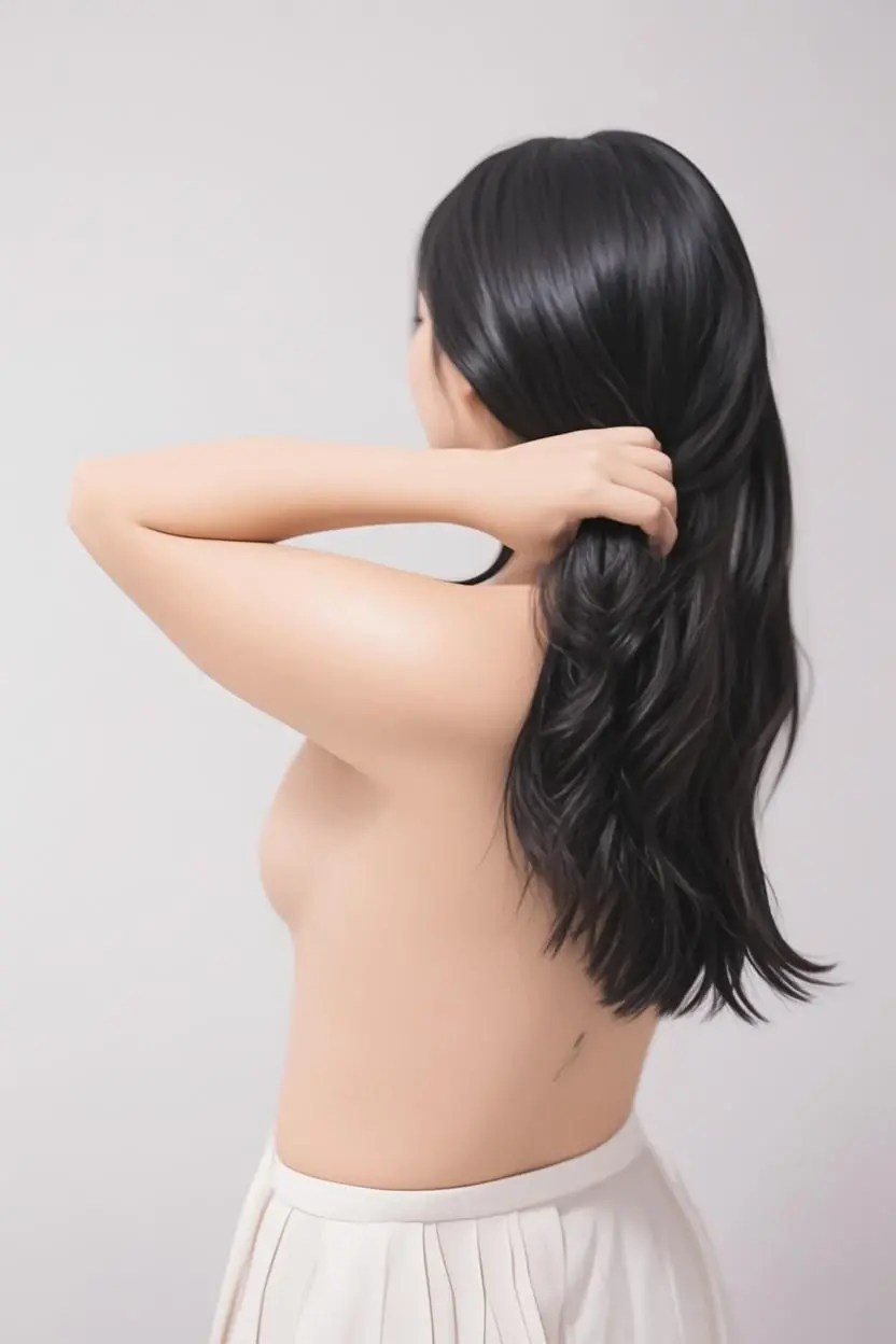 8K, Top Quality, Intricate Details, Ultra Detail, Ultra High Resolution, Masterpiece, close up shot, shot from behind, (Looking back), (full body: 1.1), Slender, Smile, (Makeup: 0.4), ,(( red eyes, black hair, bangs, long hair)), (Fluffy Eyes: 1.21), (()), 1girl, solo, 1 girl, ((Tifa,Tifa・lockhart,Final Fantasy 7,FF7,l)), close up shot, , ((tall)), (((fit body))), (((slim face))), sharp face, (()) ,(detailed face), sharp face, small lips, , ,(( ass up, butt cheek,)) ,, ,
((,naked nude )), , ((naked, )), detailed face, detailed breast, huge breast, detailed ass , detail nipples ,, Narrow Waist, Skinny, tall , 190 cm tall, Muscular, Navel, Exposed Abdomen, Pointed Chest,, Beautiful girl with accentuated slender abs: 1.4, Six Pack Abs: 1.4, , Perfect Body, detail legs, (( dark background)), black background,