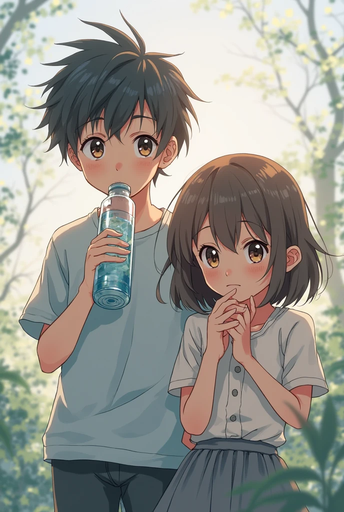 (tmasterpiece，best qualityer, Characters playing in the water)：The family plays in the crystal clear swimming pool，Smiling，Fine  features，Splashes，Gorgeous ，The lake is full of flowers，Clouds float，The sun is shining golden，Blue sky clean，A fun-filled summer day。
