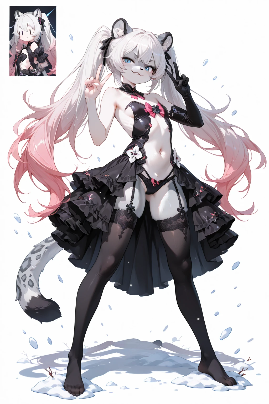 by kenket, Ross Tran, ruan jia, zaush, foxovh, by Zackary911, by hyattlen, by teranen, by fumiko, by Pixelsketcher, by Bayard Wu, by Thomas Benjamin Kennington, by Einshelm, by Kilinah, by Coffeesoda, by Hioshiru, by fluff-kevlar, bye r-mk, by Dimwitdog, (Character Reference sheet), medium breast, hips, Lineart, Sketch, ((cat, kitty)), kitty muzzle, tall, dark long hair, twin tails, solo, simple background, full body, paws in stockings, only opaque stockings, only tease, black elastic stockings, (erotic:1.4), rough sketch, flat color, no shading, no lineart, anthro, arousal, seductive posing, nylon texture, femme, thin, sassy, seductive, amature, (kitty:1.2), ((girly lingerie:1.4))