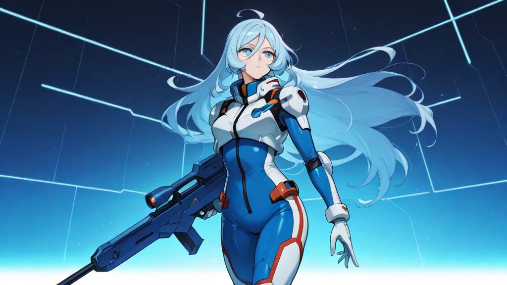 ((uma mulher com cabelos ruivos, pele azul natural)), vestindo um terno futurista, corpo inteiro, Traje Blindado Astronauta Menina, Anime Space Cadet Girl, Wojtek FUS, Epic science fiction character art, Epic Sci-Fi Character Art, arte conceitual digital detalhada, Artstation Trend, Trend at Artstation headquarters, Sci - science fiction character, thigh gap, small waist, slender thighs