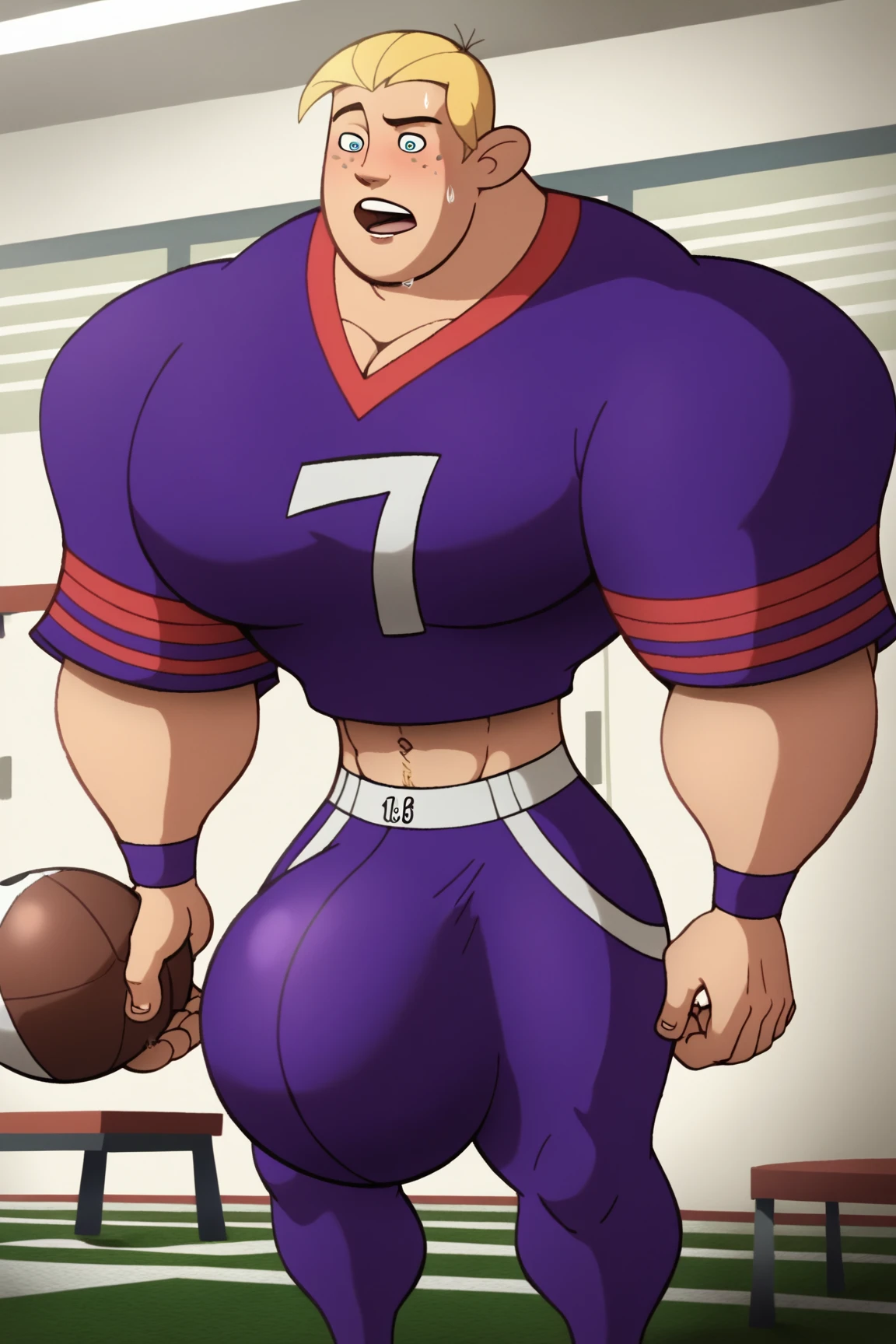 A big bodybuilder Ash Ketchum with bulging crotch is hypnotized to flex and grow big and muscular by hypnotic subliminal messages broadcasted through the gym's speakers as his crotch swells with a massive bulge and his muscles tear out of his clothes as Ash gives in to assimilate and becomes another big dumb muscular meathead jock bro in the gym. Hyper muscles. Vapid stare. Hypnosis. Brainwashing. Dumber. IQ drain.