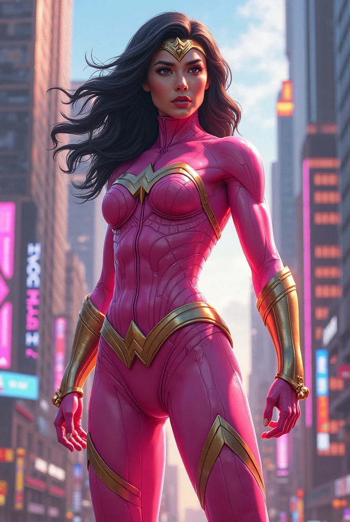 Candice Patton、Sticking out the navel、newyork、She wears a torn Spider-Man suit,wearing skirt、 Red and black color scheme,Dynamic、​masterpiece、top-quality、ultra-detailliert、ighly detailed、beautiful detailed brilliance、超A high resolution
