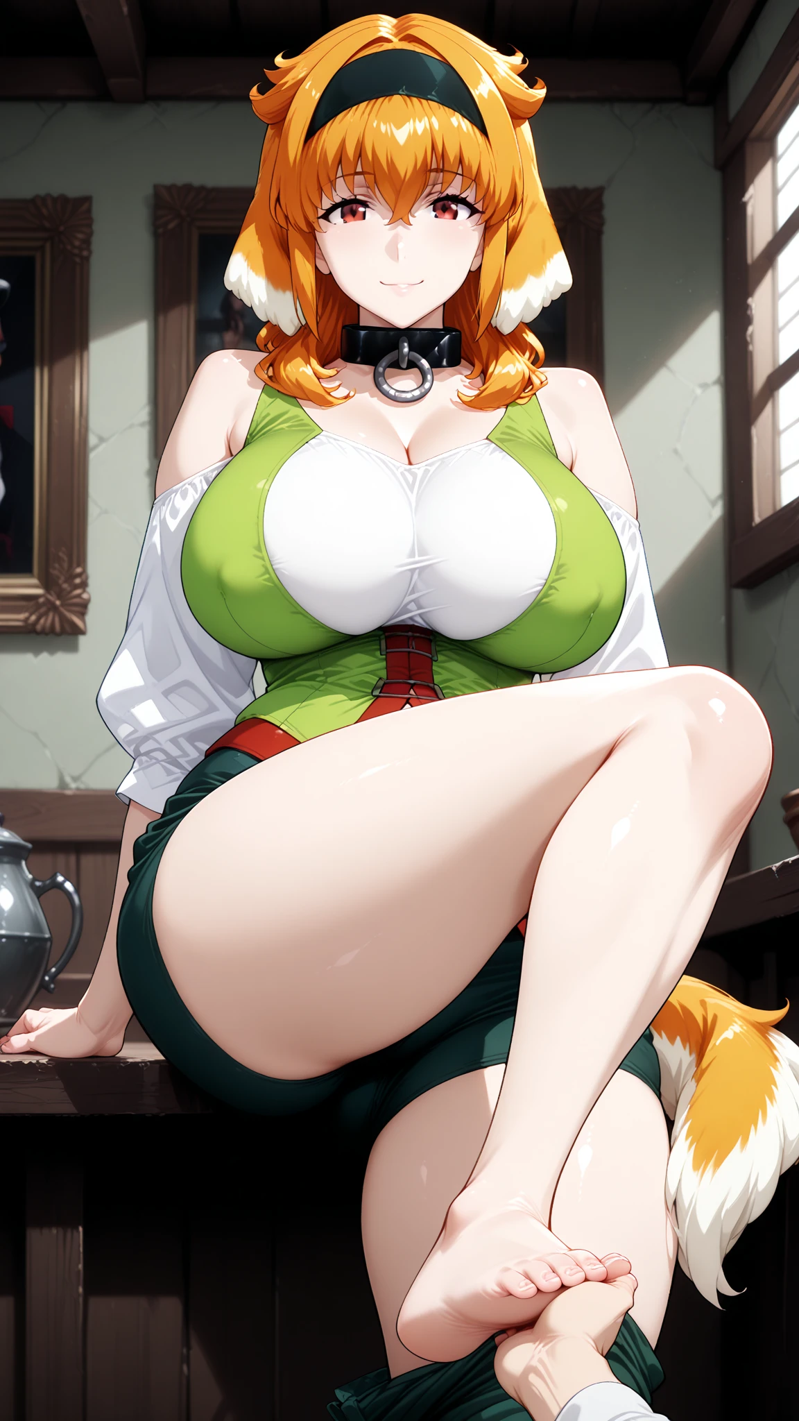 Large-sized woman with enormous breasts, clad in a cow print bikini,
lacus4, (triple cow print bikini, cow print boots, arm band, hips, short gloves), (masterpiece, sitting on a log, hand resting on thigh, very slim shoulders, 4K, Best Quality, Anime style: 1.9, happy, Adult Woman, (ultra detailed head), (forest, sunlit clearing), Drawing lines, high resolution, lacus4), 1girl, Solo, curvy figure, Long hair,  collarbone, scapular, (Detailed long hair, Hair Ornament, Detailed reddish-brown hair,