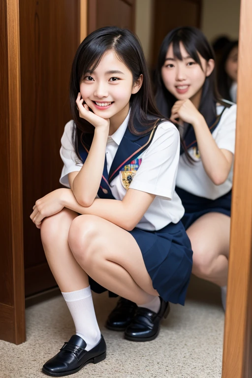hi-school girl, Underpants,a smile