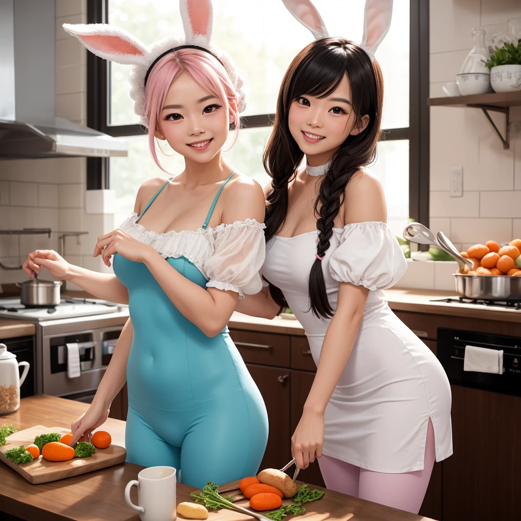 (top-quality、​masterpiece、电影灯光、)、phot of a beautiful Japanese women、(A hyper-realistic)、(illustratio)、(hight resolution)、(8K)、(ighly detailed)、(Best Illustration)、(beautifully detailed eyes)、(top-quality)、(ultra-detailliert)、(​masterpiece)、(wall-paper）、（A detailed face）、独奏、from behind 1 girl 、looking at viewert、fine detailed、A detailed face、pureerosfaceace_v1、A smile、long、pink hair、46-point diagonal bangs,　（silk dresses very short ）(off shoulders）、Sit in big bathtub, hand clean、Beautiful Finger、full body , very sexy , pose pansu , hand near mouth , supprise smile , mini skirt , look from back , pink bikini short skirt, nurse hat , one finger in mouth , Posing underwear , her back turned to the camera , nice butt , nice tits
