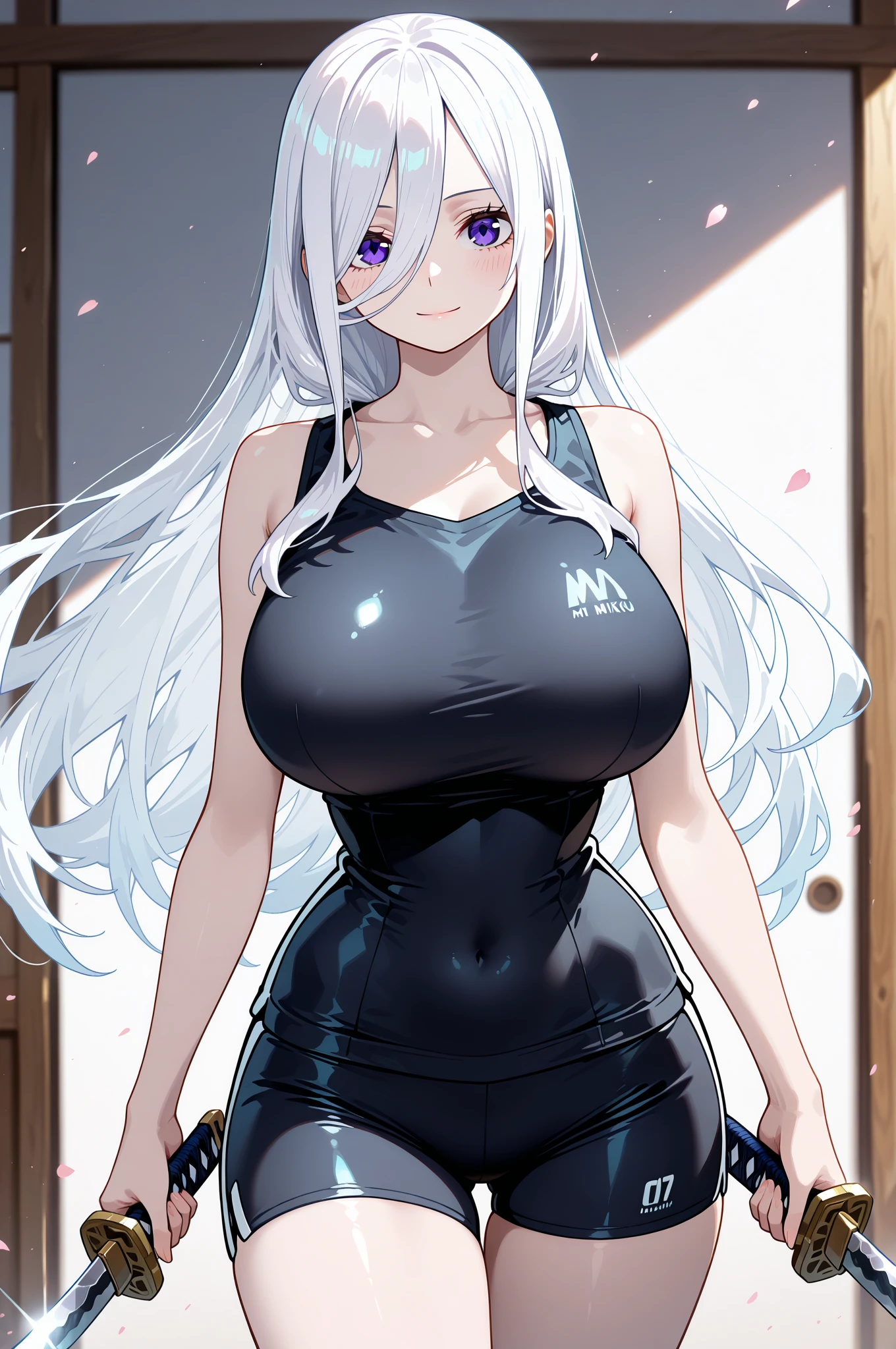 ((extreme detail)),(ultra detali), Extremely detailed CG 8k unity wallpaper, best qualityer, ye - yeah_miko_genshin_impact, May, posando, cowboy shot, Lens flare. Girl with robust and thick physique. Her height is around 5 feet 2 inches (157 cm), with a huge mother body. Her skin tone is fair and smooth, giving her an older appearance. In terms of facial features, Hinata has a soft and gentle countenance. She has a slender nose, and your lips are naturally pink and slightly plump. Your eyebrows are well shaped and well arched, framing her eyes beautifully. She is huge and well formed. they are massive and u can see a nipple outline Overall, Hinata's appearance is characterized by her serene and kind expression, representing her gentle nature. A sexy girl with a huge thick body is wearing a tight suit where you can see all her curves and the outline of her nipples, white  hair. She&#39;s fat, busty and huge, your suit is very tight and covers your entire body, You can see all her curves and body. Very tight full body costume you can see your whole body