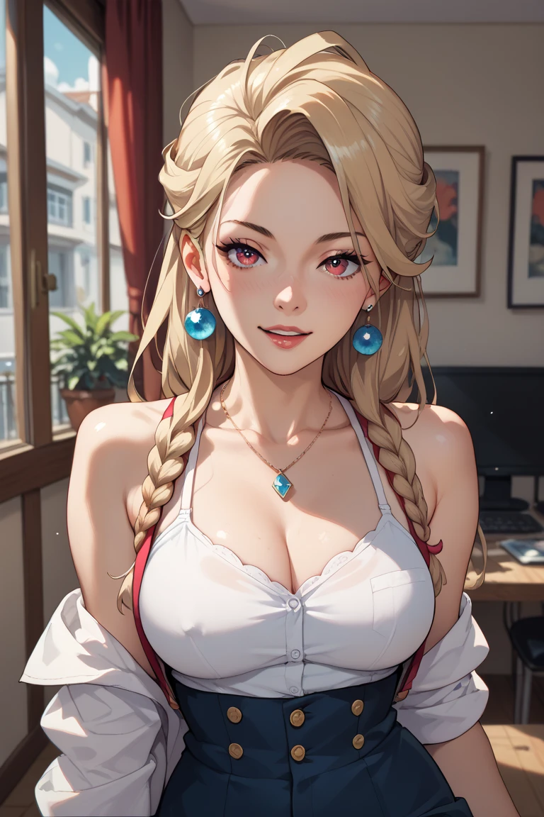 40s One woman Provocative smile White tank top shirt, tattoo, beautiful blonde Long Hair Updo A worn-out bar Bourbon Perfect and detailed facial expression Perfect and detailed eye depiction Perfect and detailed hair Perfectly detailed upper body Perfect and detailed breast depiction Perfect and detailed depiction of the chest T-shirt