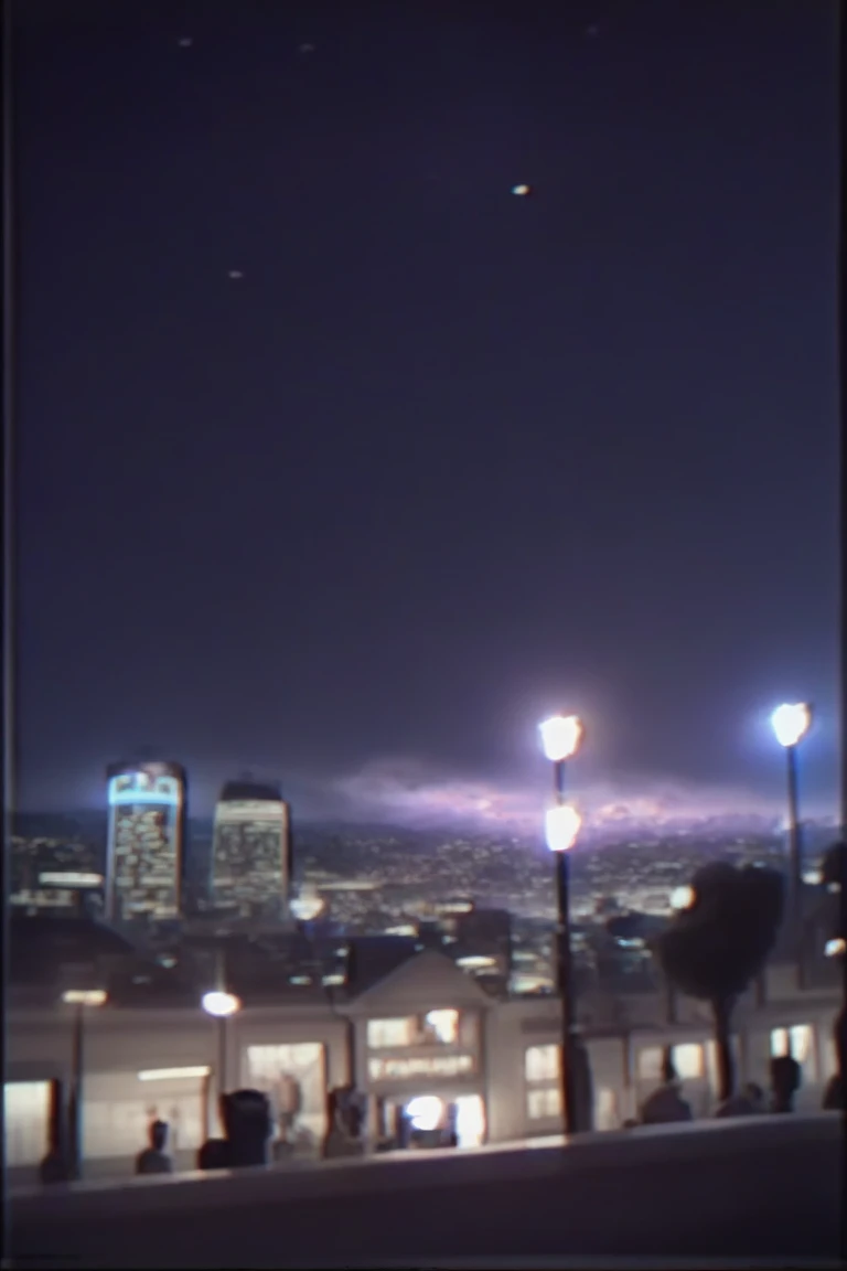 v1nt4gevhs,
UFO, violet lights
shadows, dawn, night, sky, city,
 <blora:ancient_VHS_pony:1.3>