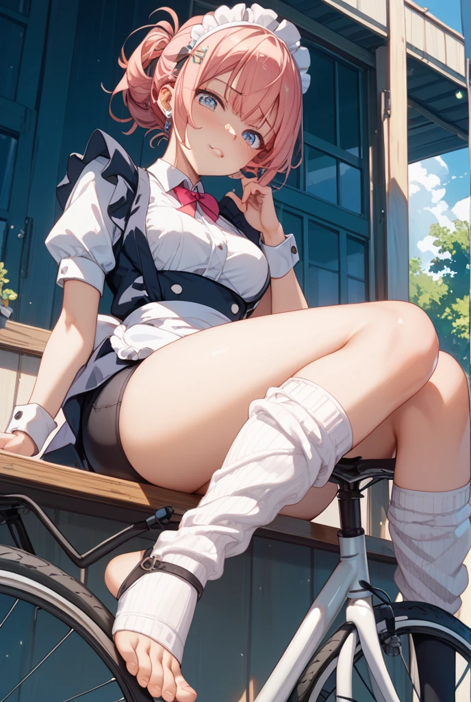 ((nswf Japanese)),(((trembling:1.3))),,Absurd, High resolution, break Show Viewer, whole body, (From below:1.5) break (Bright colors:1.3) break (One Girl:1.3), (change:1.2),Redhead, blue eyes, Tennis uniform, Hair Clip, Earrings, jewelry, nm1, Hair Ribbon, short hair, Tennis Cosplay, (Pleated super short skirt:1.4), (Thighs:1.3), large chests, (Wicked Smile:1.3), Open your mouth, (Arms crossed:1.3), (chest:1.3), Round eyes, (blowing in the Wind:0.5), Sweat around the girl, Dripping sweat, (((Very cute panties))), (Sit on a bench:1.3), (barefoot:1.3), (Foot seal:1.2),(show bra),Spread your legs,Looking down,Show Viewer, Perfect Legs,Focus on the soles of the feet, Detailed depiction of the crotch,From below ceiling, I breathe, throw, (Glowing Skin:1.4), Squall (Wind:1.2), speed, 爽やかなWind, Motion Blur Effect, Wind break background is (Tennis court:1.3), (Stand in the center of the screen:1.3), (10,000 spectators:1.3), There are several people behind you, Blue sky with clouds, Outdoor, (Amazing panoramic views:1.2), Wind break sunlight, Nice views, Rainbow in the sky, Particles of light, Dynamic Angle, Dutch Angle, perspective break (Daytime, Sunbeam:1.2), Written boundary depth, Bokeh, Light leakage, (chromatic aberration:1.2), noon break
