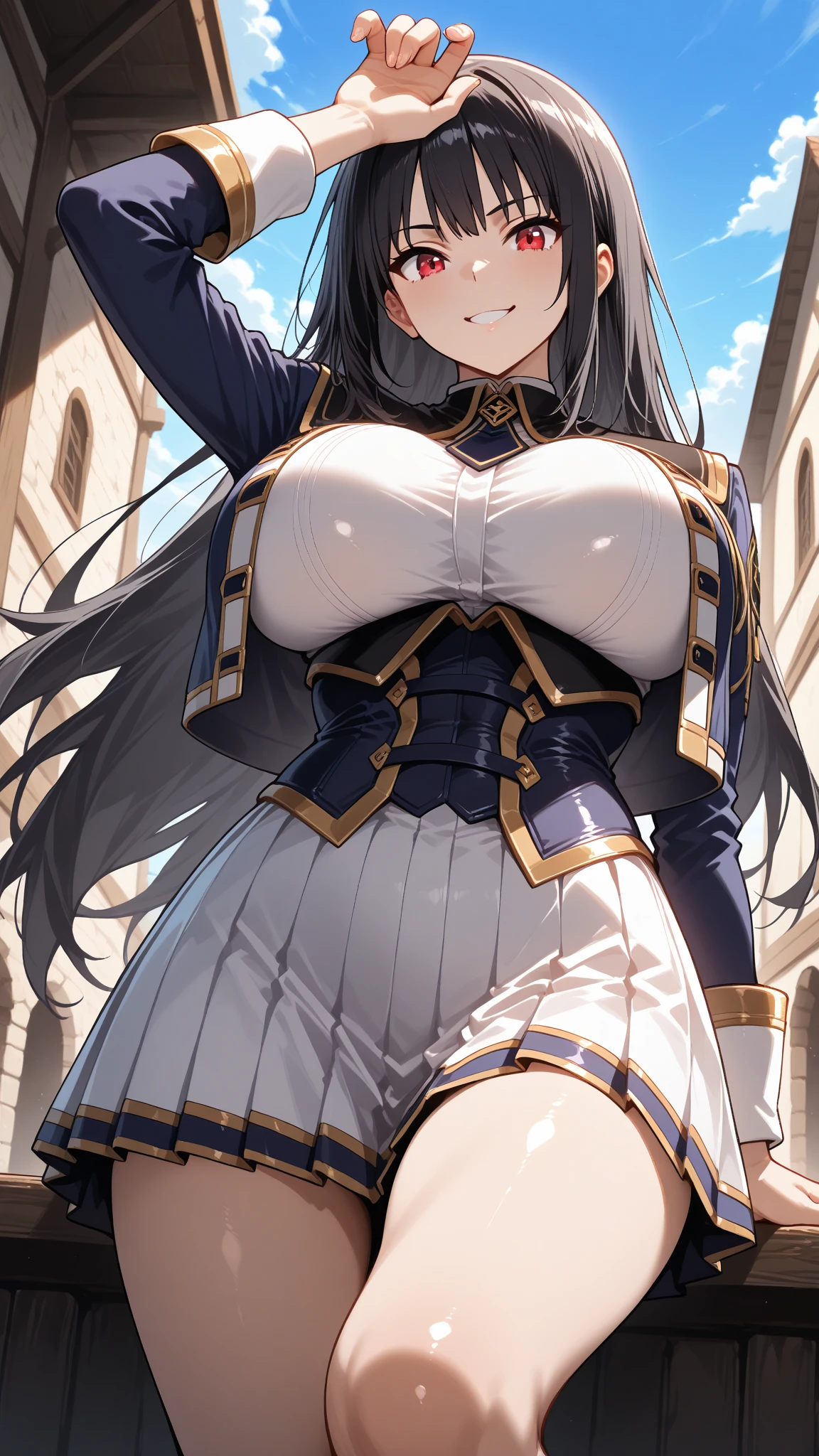 masterpiece, best quality, high quality, detailed, exquisite, beautiful, (((yamanin zephyr,)))(((umamusume,))) long hair, low twintails, hair between eyes, shiny hair, brown hair, golden eyes, droopy eyes, tareme, pale skin, shiny skin, glamorous, voluptuous, blush, teenager, ((((gigantic breasts,)))) (((embarrassed, blush,))) rain, wet,