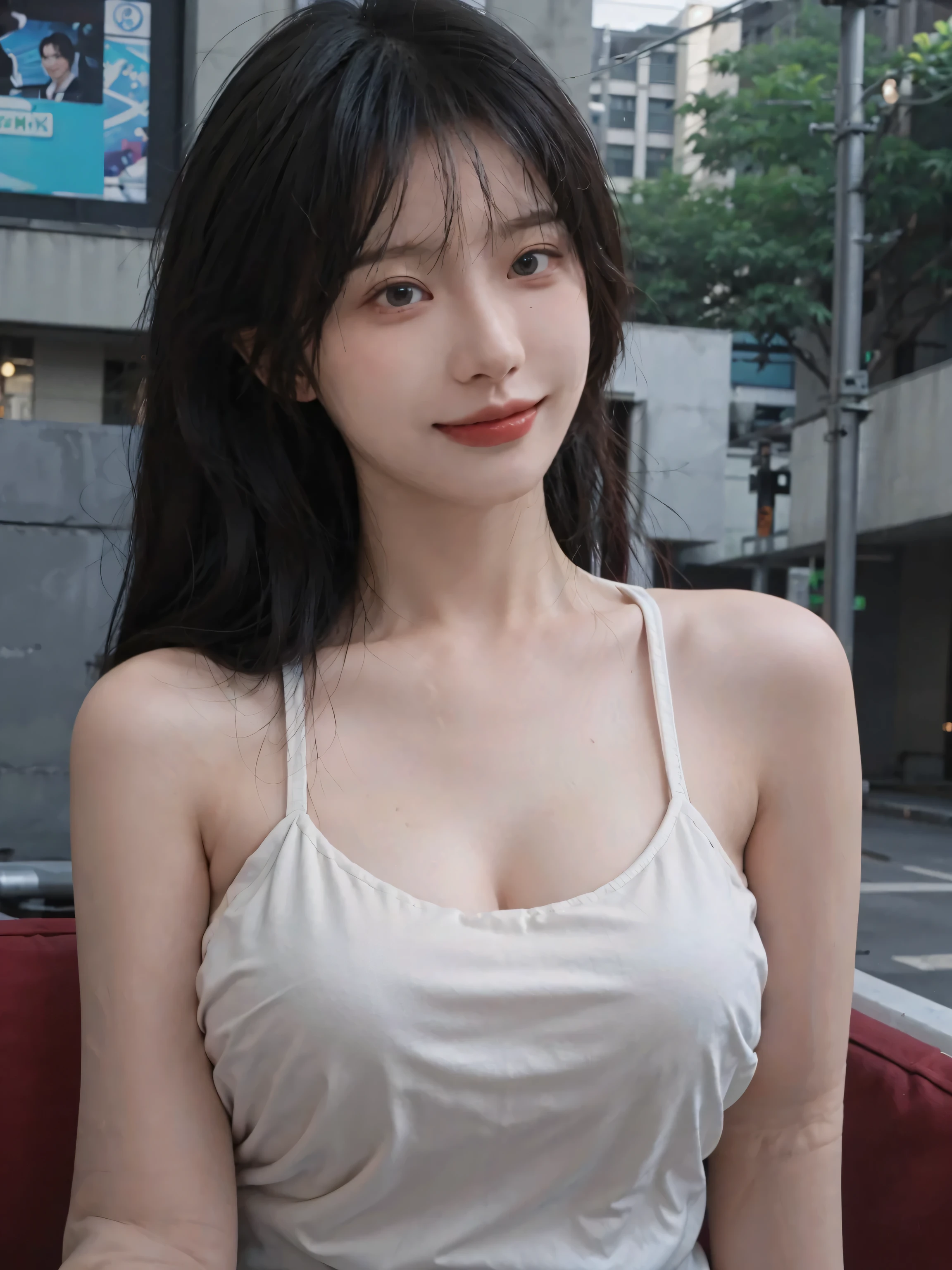 best qualtiy, ultra high resolution, (realisticlying:1.4),cute hairpin,Baoyu Girl,European style apartment,(flatchest:1.2) ,A pair of clear and moving peach blossom eyes,Royal Sister,sunshine on face,Big waves,(ln the forest:1.4),(choker necklace:1.2),(Fair skin:1.4),a sense of atmosphere,a beauty girl, ssmile,head straight-looking at viewer, closeup cleavage ,(Photorealistic:1.4),1girll,Sexy,(Upper body:1.4),(Wet body),(:1.2),and nsfw