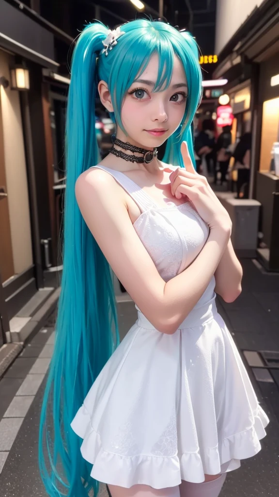 NSFW:1.4、Masterpiece、最high quality、high quality、High definition、High resolution、High detail、Lens flare、Ray Tracing、high qualityのテクスチャー、high qualityの影、Beautiful details、Detailed explanation、Detailed texture、Realistic facial expression、Realistic and colorful、Delicate、Cinematic Light、Side light、Sharp Focus、(1 Adult female:1.3)、(Intricate detailakeup、Pure Eros Face_v1:0.5)、(Details Beautiful delicate face、Detailed beautiful delicate eyes、Perfect Facial Proportions、Detailed skin、Charm、Large upward-facing breasts、slender)、(Chest protrusion:1.5)、(See-through)、Wet、(No panties:1.5)、sexy、Raise your knees、Underboob、High Leg、V-Cut、Hatsune Miku、Seafoam green hair color、Fancy Twin Tails、Beautiful bangs、(Lift-up mini skirt)、(Mini skirt soaring in the wind)、(high slit)、Knee-high boots、White shirt、tie、Headphones、Removing the Sleeve、Cyberpunk City、Full body photography、(Take a deep breath、Work on this image step by step)