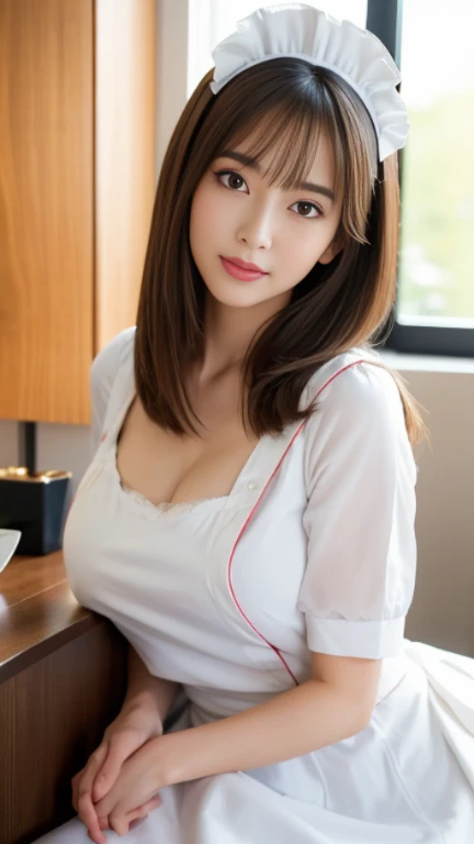 ((Obra maestra, mejor calidad, high resolution, HD, pixel perfect, profundidad de campo, 4k, RTX, hdr))), 1 chica, soltero, solo, hermosa chica anime, Beautiful artistic style, en ropa interior, personaje animado, ((pelo largo, golpes, By the chestnut, Pelo RIZADO:0.8)), ((ojos verdes:1.4, ojos redondos, beautiful eyelashes, ojos realistas)), ((cara detallada, rubor:1.2)), ((textura suave:0.75, textura realista:0.65, fotorrealista:1.1, estilo anime generado por computadora)), pechos medianos, dynamic angle, cuerpo perfecto, ((retrato, Punto de vista)), ((ropa interior blanca)), sonrisa, parque de atracciones