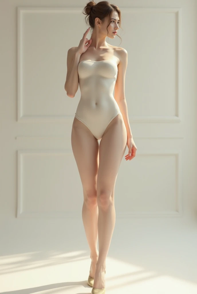 best quality, photorealistic, extremely detailed CG unity 8k wallpaper, Depth of field, Cinematic Light, Lens Flare, Ray tracing, (extremely beautiful face, beautiful full lips, beautiful eyes), intricate detail face, ((ultra detailed skin)) 1girl, deep shadow, pretty, cute laos teen girl, 1 girl, age17 (very slim anorexic slender skinny body:1.4); skinny,thin thighs, tall (170cm) ,(flat chested), (tiny breast), (Extra small breast) (anorexic body), full body shot, long legs in the picture, anorexic super thin model body, skinny anorexic runway model, High fashion model, ((looking at viewer)), ????? (tight latex extreme high cut one piece swimsuit ), walking , front shot, (pale skin), (big eyes), face forward, blond pink hair (long shiny ponytail hair) , (looking at viewer:1.3) very slim, (small breasts), luxury terase, sea, sunny, (10 inch high heels), walking on black shiny 10inch high heels