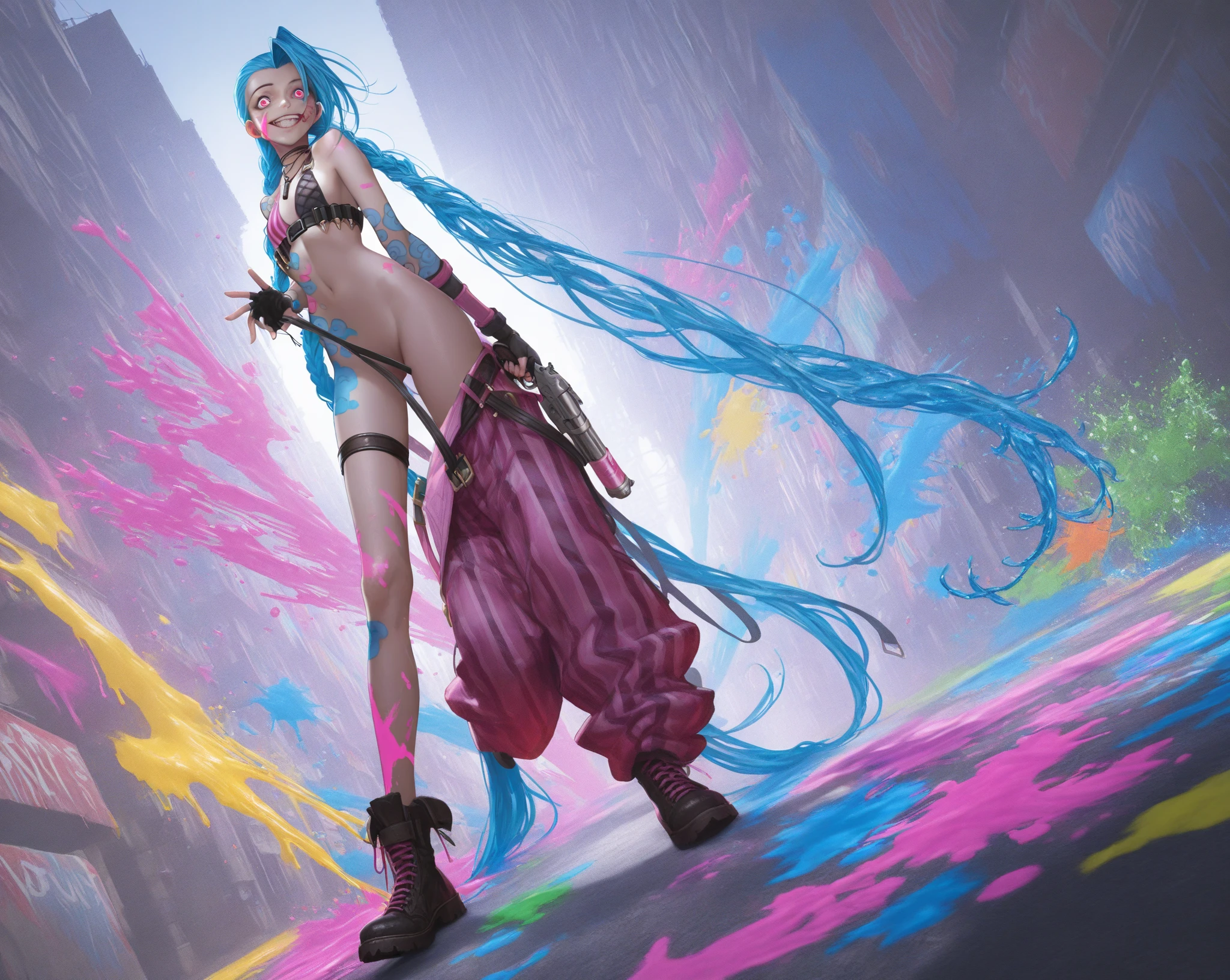 ((Best quality, 8k, Masterpiece :1.3)), 1girl, beautiful woman: behind: 1.3, full body, (long hair, large breasts: 1.2), oversized regatta: 1.2, full-body side woman, saturated colors, psychedelic image, LSD, mandala, fractral, costume, tattoo, painted body, bride, body tilted forward, art similar to Alex Grey's art, lots of color saturation, woman, vortex, ultra realistic,  hat