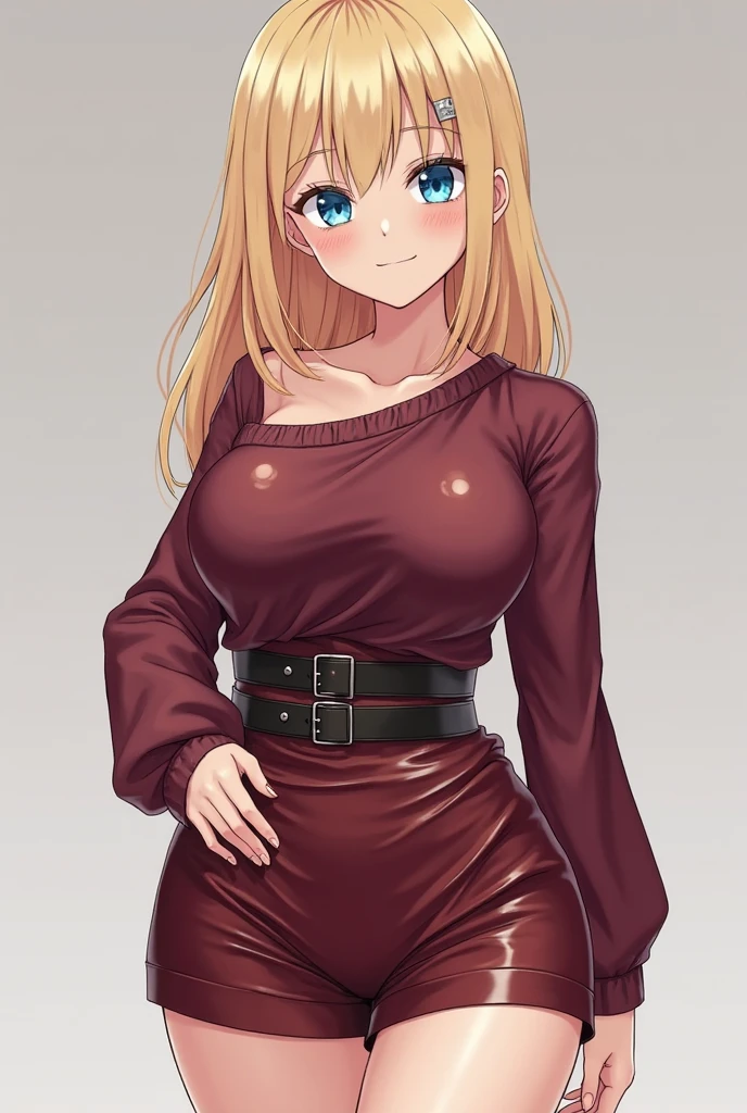 score_9, score_8_up, score_7_up, source_anime, simple dark background, anime, 2.5D,
1girl, cute girl, japanese girl, (blonde_hair:1.4), smile, brown eyes, white turtleneck sweater, (sweater:1.6), long sleeve, black tight micro skirt, (covered breasts:1.2), (erect nipples:1.2), hard nipples, (puffy nipples:1.2), (covered nipples:1.4), pantyhose, standing,