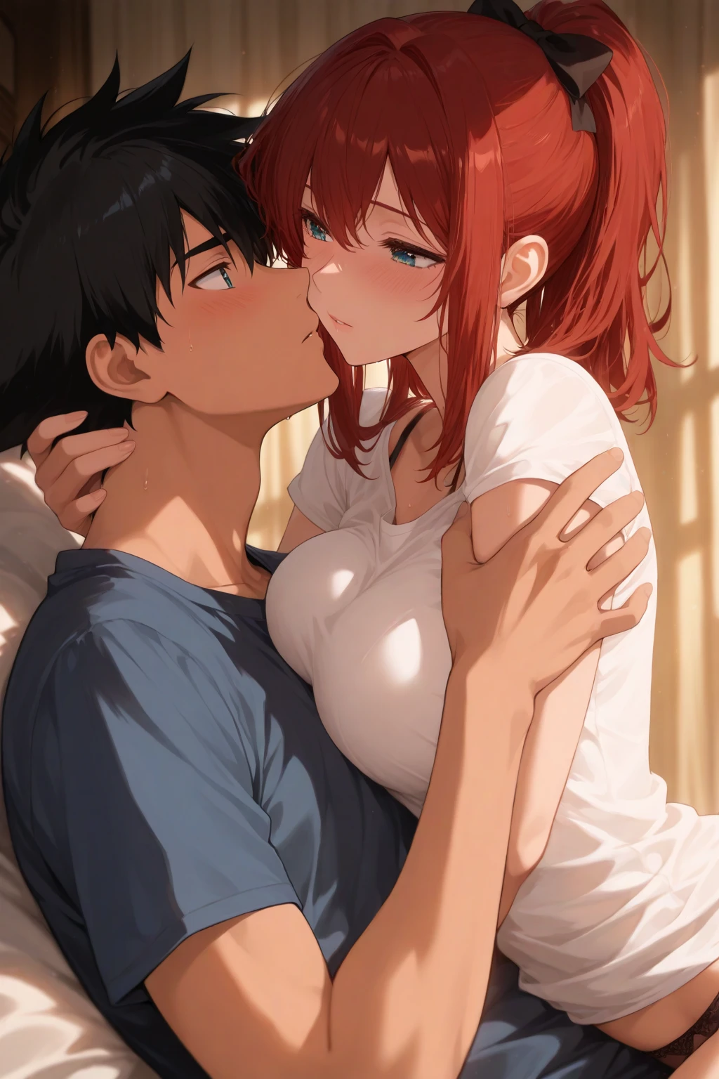 Anime boy having sex with his teacher
