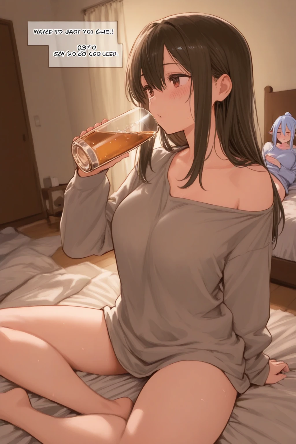 The size of the ass of a 19-year-old Japanese college student with long black hair and fair skin Drinking alcohol at home Drunk and naked, he spreads his big ass!!!!!!"
