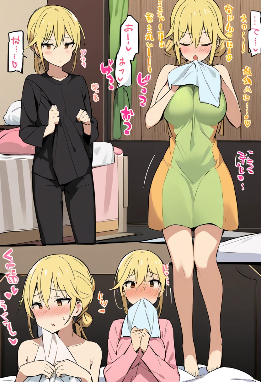 A mom,European 40 year old milfs with blonde and brown hair, best quality:1.4), (Ultra-high resolution:1.2), (8K, RAW 照,flat chest。Small Breasts