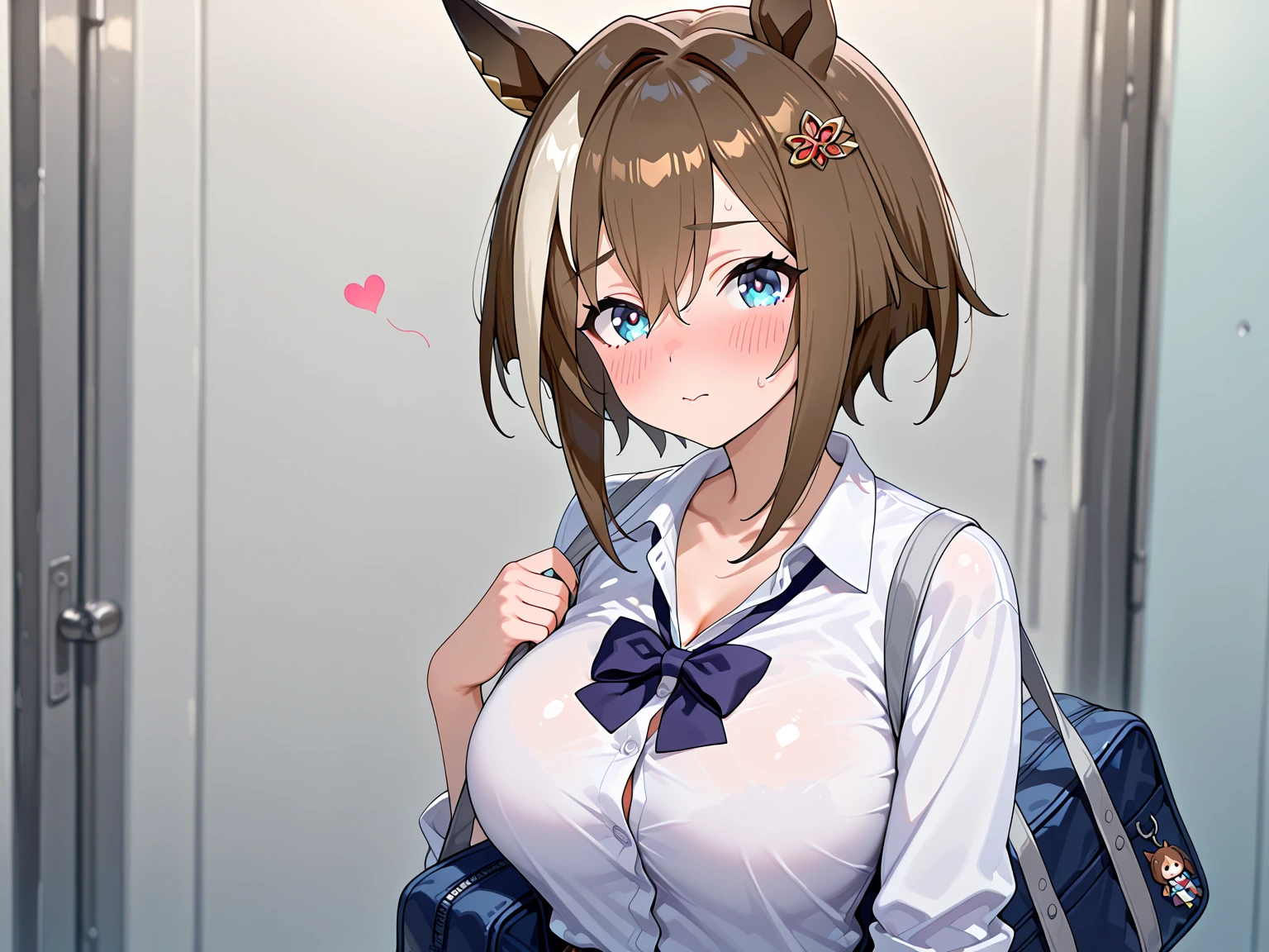 One Girl, alone, Virtual YouTuber, suzuhara lulu, skirt, Brown Hair, Striped skirt, hair ornaments, have, Open your mouth, Urban Background, Crowd of people background, blue eyes, Show Viewer, shirt, x hair ornaments, beret, Manicure, smile, blush, pink cardigan, heart, vertical-Striped skirt, brooch, vertical stripes, Blue Claws, white shirt, black skirt, cardigan, Black Hat, Long sleeve, chest, :d, bangs, Medium Hair, hair 弓, black 弓, pointing, Point your finger up, Bow tie, Hair Clip, medium chest, Striped Bow, From above,whole body,Standing on one leg,Naked Pussy, tits, Bare nipples, Naked Pussy, tits, Bare nipples, Naked Pussy, tits, Bare nipples, Naked Pussy, tits, Bare nipples, Naked Pussy, tits, Bare nipples, Naked Pussy, tits, Bare nipples,Bright red gloves,belly button,Spread legs, spread legs, spread legs, spread legs, spread legs, spread legs, spread legs, spread legs