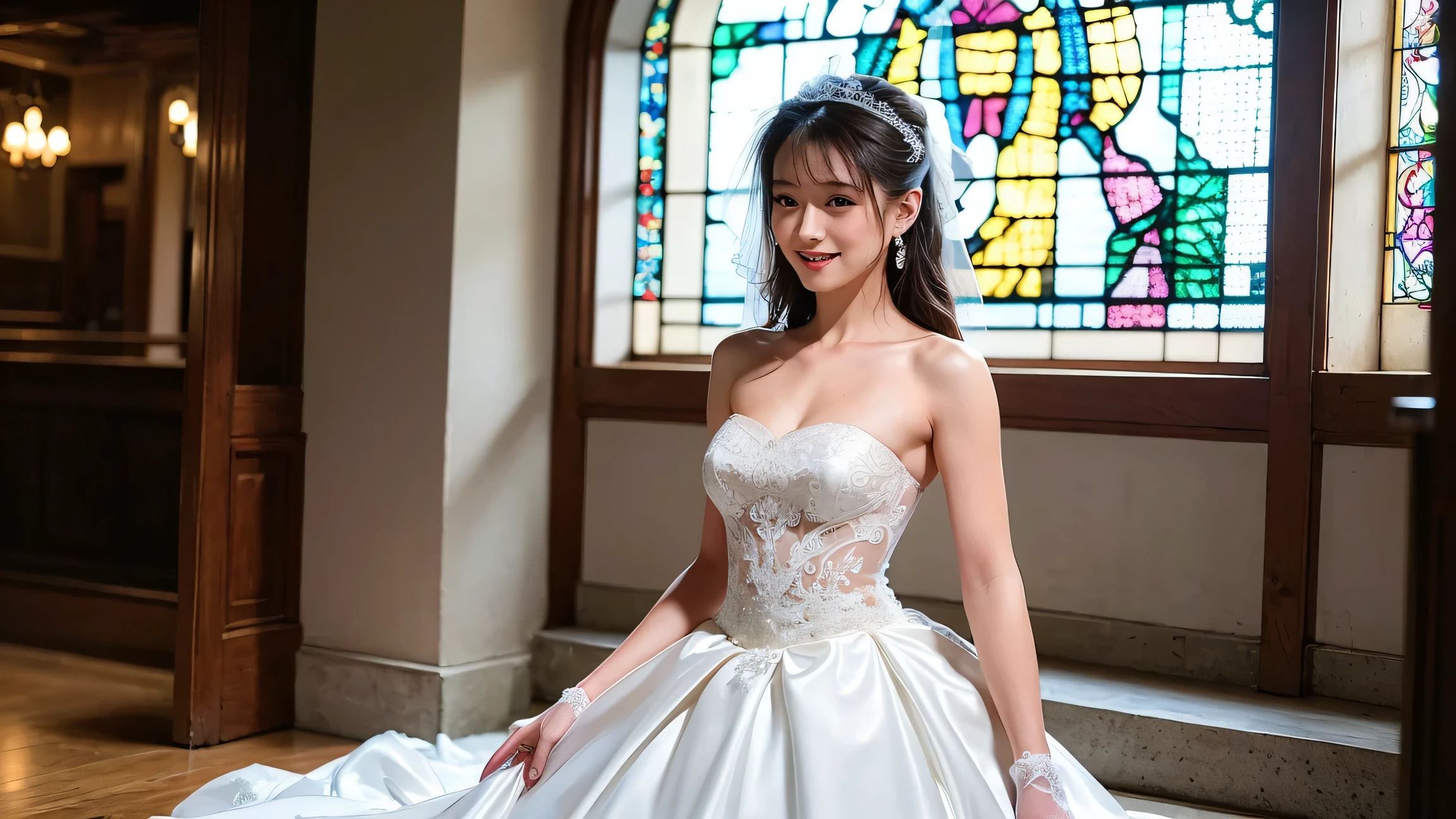 woman in wedding dress