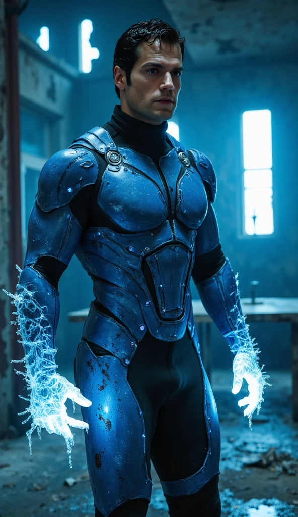 create a boku no hero villain costume with dark blue colors