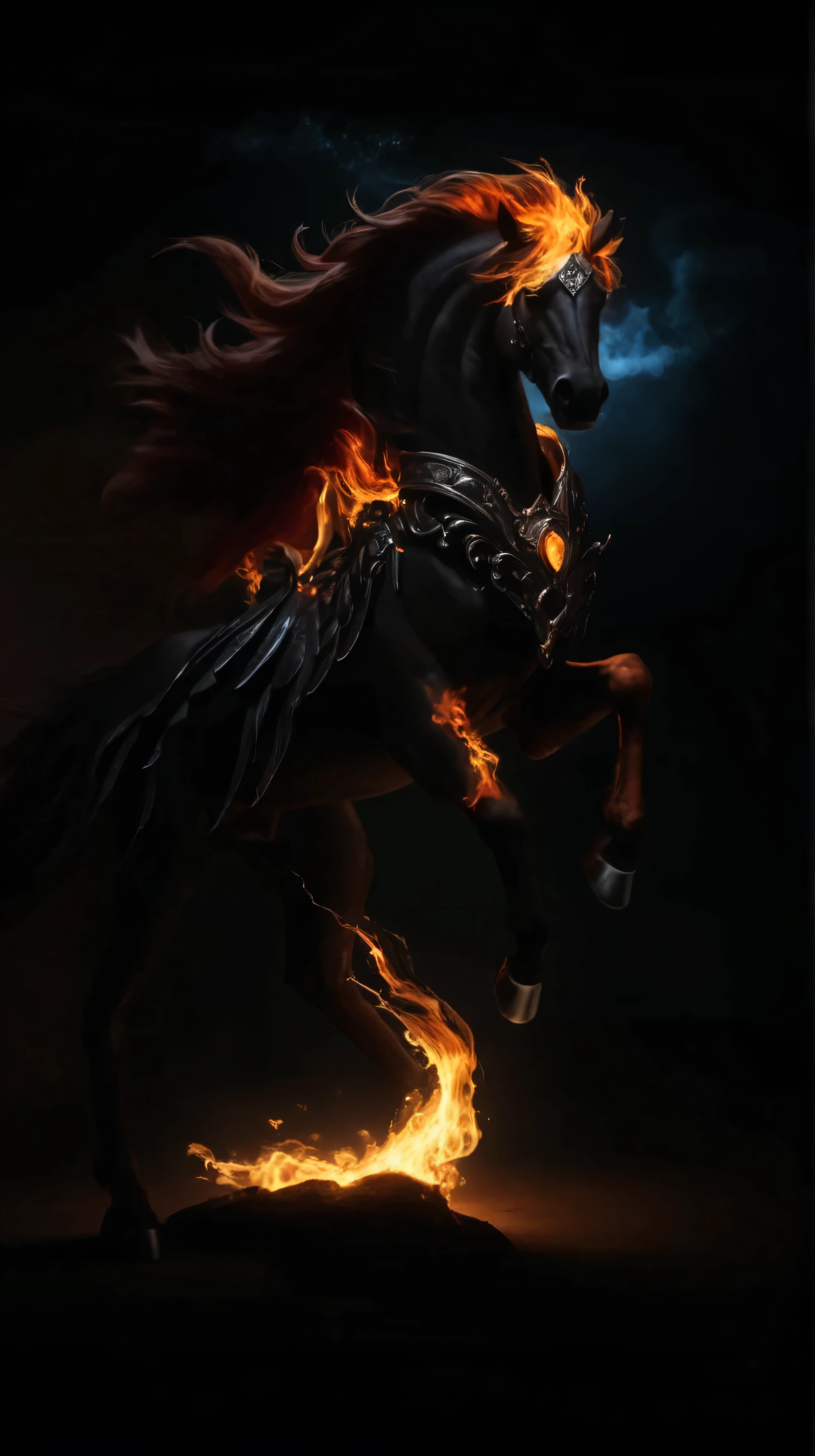 highest quality, ultra-high resolution is shown, detailed, static horse pose, front hooves on a hard surface, studio lighting, Clear shadows, hoof structure, professional shooting