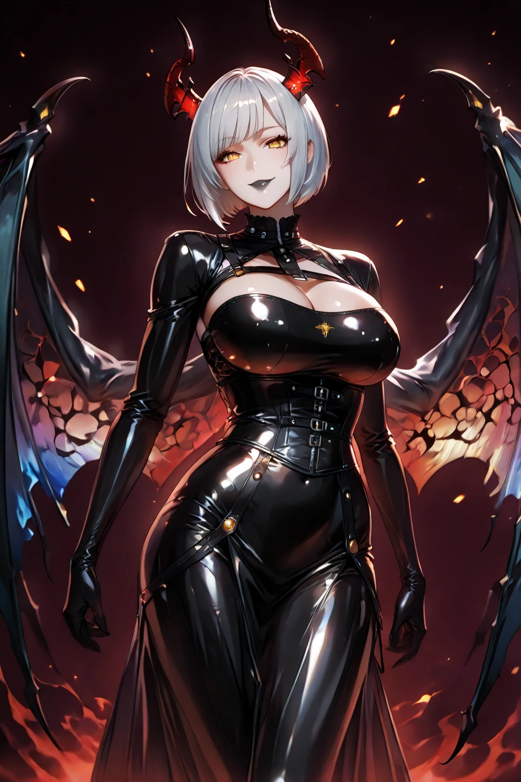 Kronya, cyberpunk, very pale skin, medium breast, athletic, thin, hourglass waist, Cyberpunk Clothing, High collar cyberpunk coat, mercenary