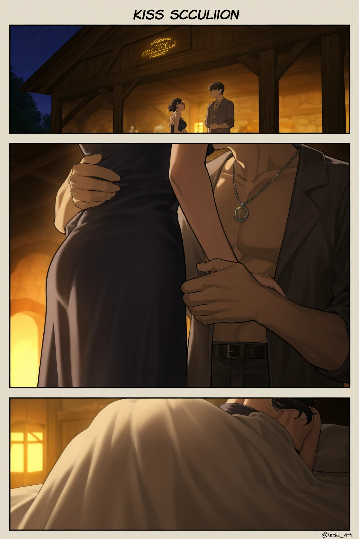 a whore standing in front of a brothel near Streetlight, completely naked, nude, slim body, beautiful body, small breasts, brown nipples, vagina, laiba, sweaty body, classic oil painting, highly detailed, cinematic lighting, dramatic shadows, moody atmosphere, warm colors, Renaissance style, masterpiece, best quality, 8k, hyperrealistic, volumetric lighting, chiaroscuro, dramatic pose, piercing gaze, sultry expression, intricate details, naked whore, weathered architecture, cobblestone street, gaslight lanterns, foggy night, dramatic silhouette, 1 boy, standing behind her, boy grabbing whore her ass, his hands on her ass groping, staring at her ass with hungry eyes