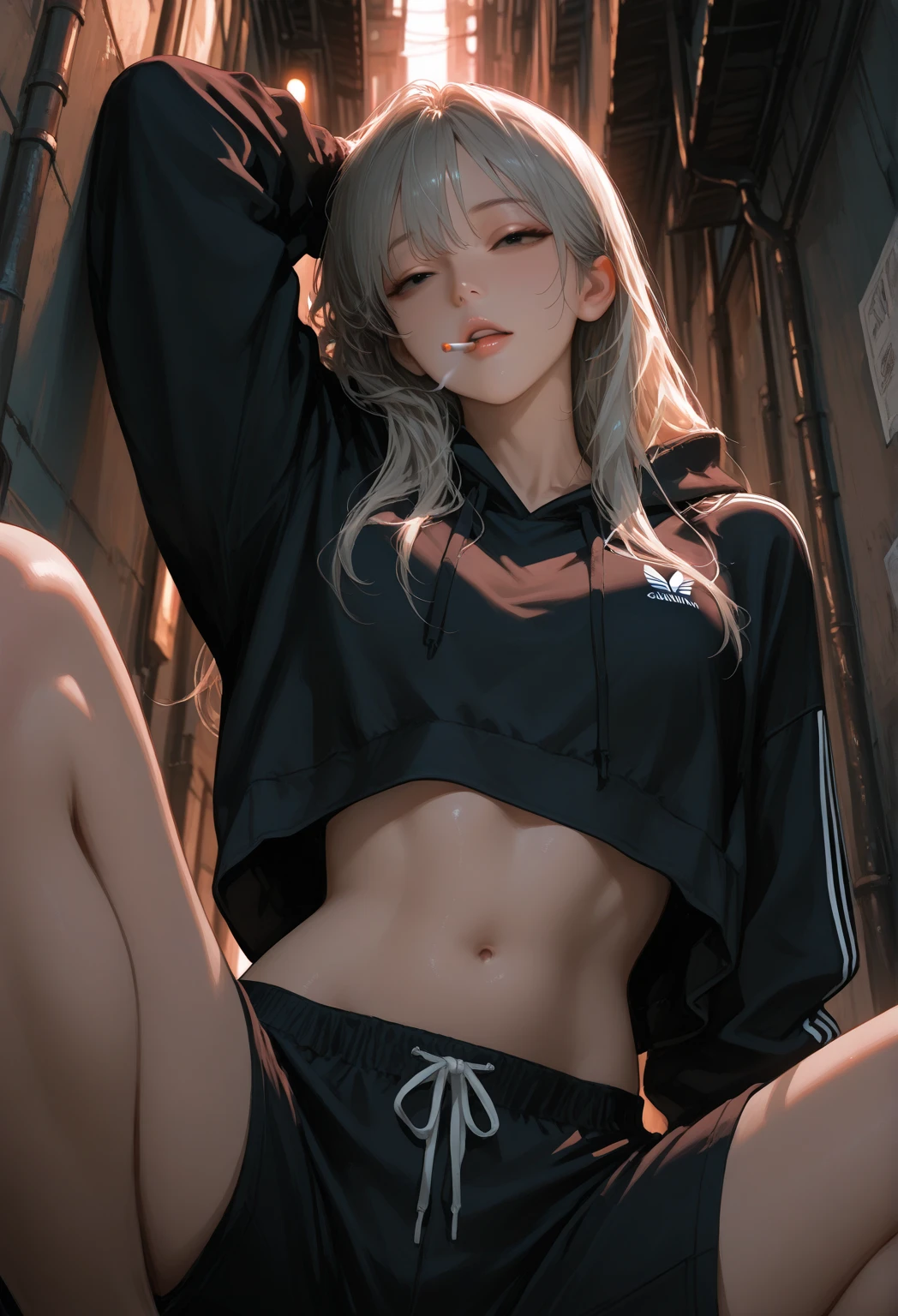 himeko honkai star rail, VOCALOID、One girl、colourful hair、PastelColors、dome、cute little、Music Background, 1girl, short gray hair, blue eyes, wearing sci-fi clothes,ask to follow, aquatic sci-fi, absurdres, high res, ultrasharp, 8K, masterpiece, looking at viewer,masterpiece, high quality, highres, absurdres, ultra-detailed, 8k, 1girl, platinum grey hair, blue hair, multicolored hair, gradient hair, looking at viewer, colorful eyes, colorful hoodie, (sci-fi city), portrait, anime character sitting on a desk with a computer and a monitor, digital cyberpunk anime art, best anime 4k konachan wallpaper, trending on artstation pixiv, anime style 4 k, digital cyberpunk - anime art, guweiz on pixiv artstation, hand not visible